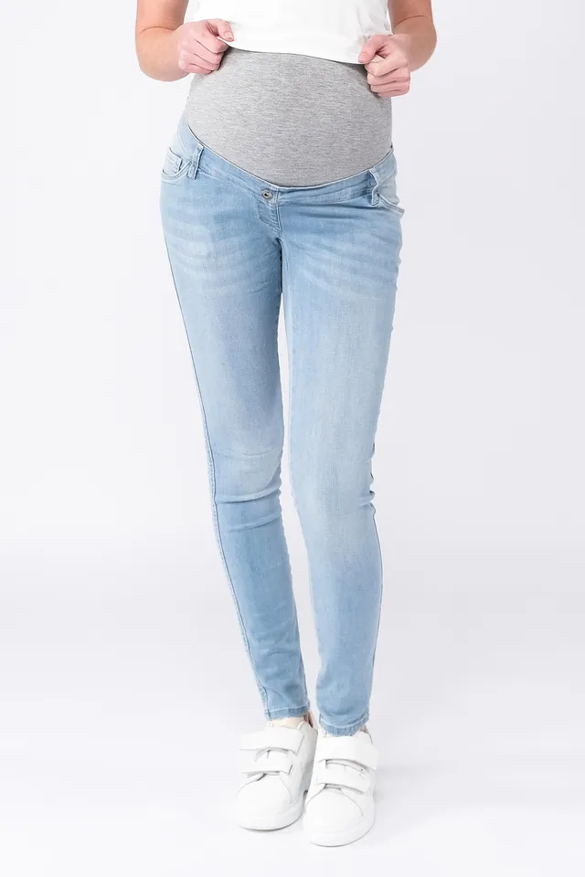 love2wait-jeans-sophia-34-skinny-fit-light-wash-umstandsjeans image 1