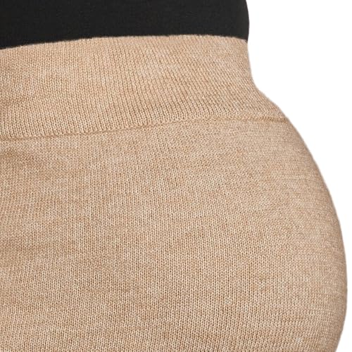mamalicious-damenrock-wanne-beige-umstandsrock-mit-hoher-taille-netzstoff-und-el image 6