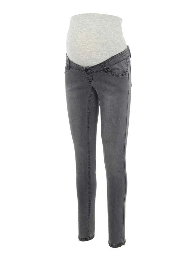 mamalicious-mllola-slim-grey-jeans-a-noos-graue-umstandsjeans-mit-stillfunktion image 1
