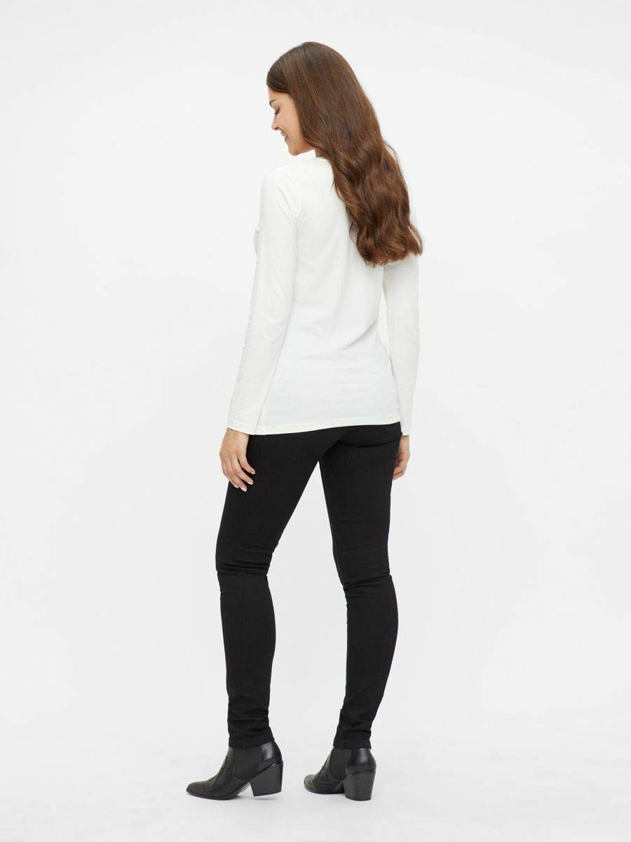mamalicious-mlmercy-umstands-jeans-slim-fit-coated-5-pocket-mit-jersey-bauchband image 2