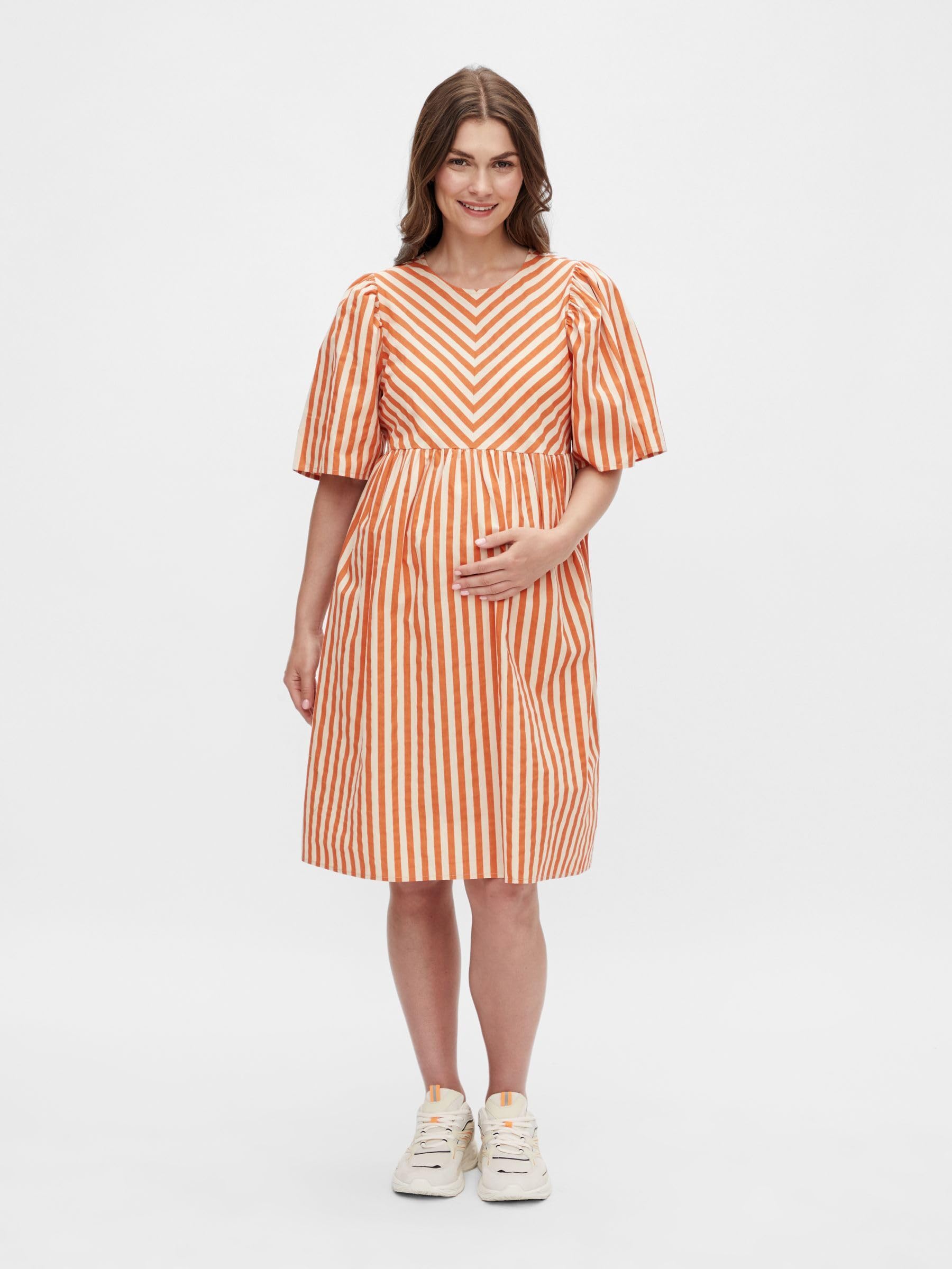 mamalicious-mlfelicity-2-4-dress-umstandskleid-mit-streifenmuster-midikleid-100- image 4