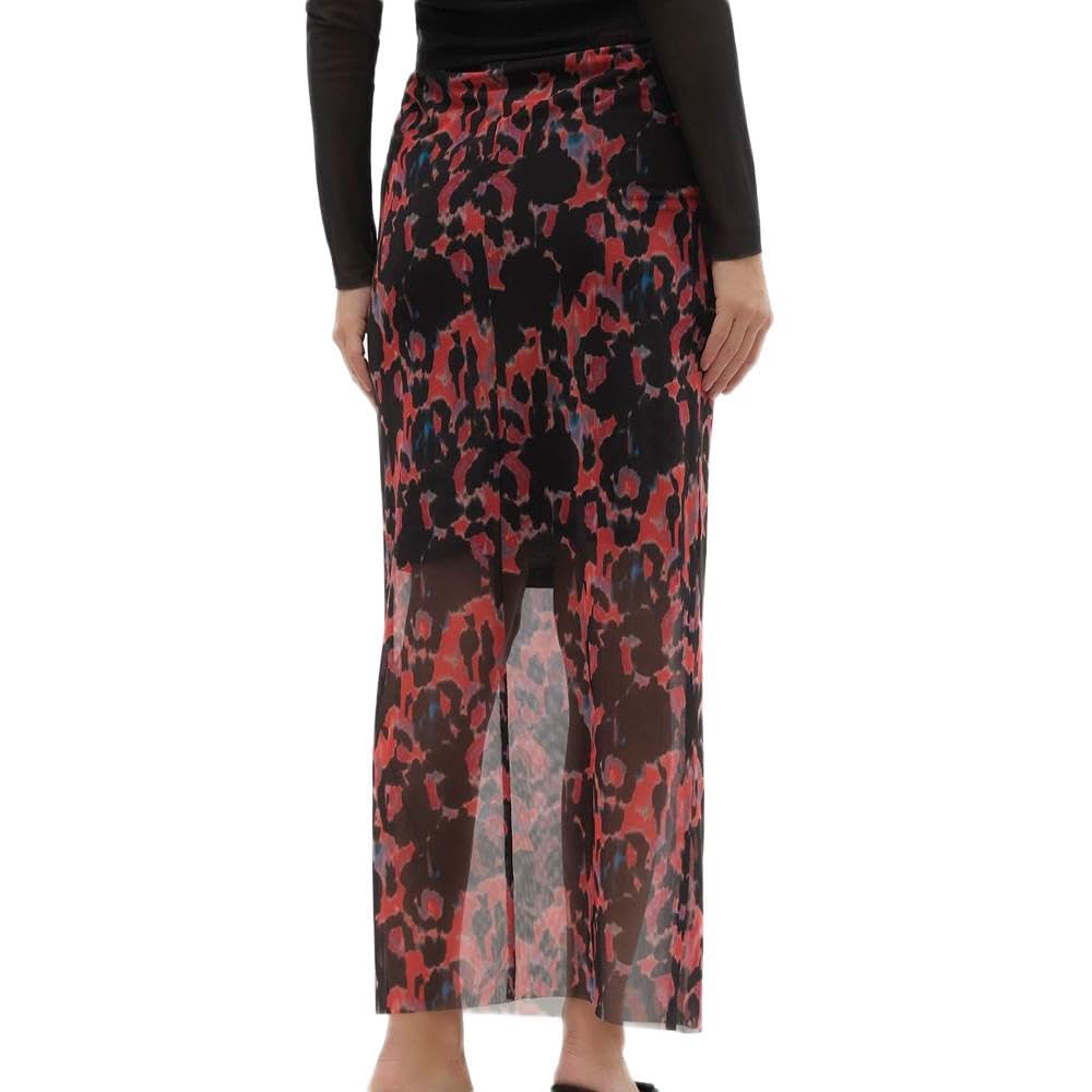 mamalicious-lella-damenrock-schwarz-rot-hohe-taille-bedruckt image 2
