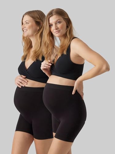 mamalicious-nahtlose-umstands-shorts-2er-pack-slim-fit-schwarz image 7