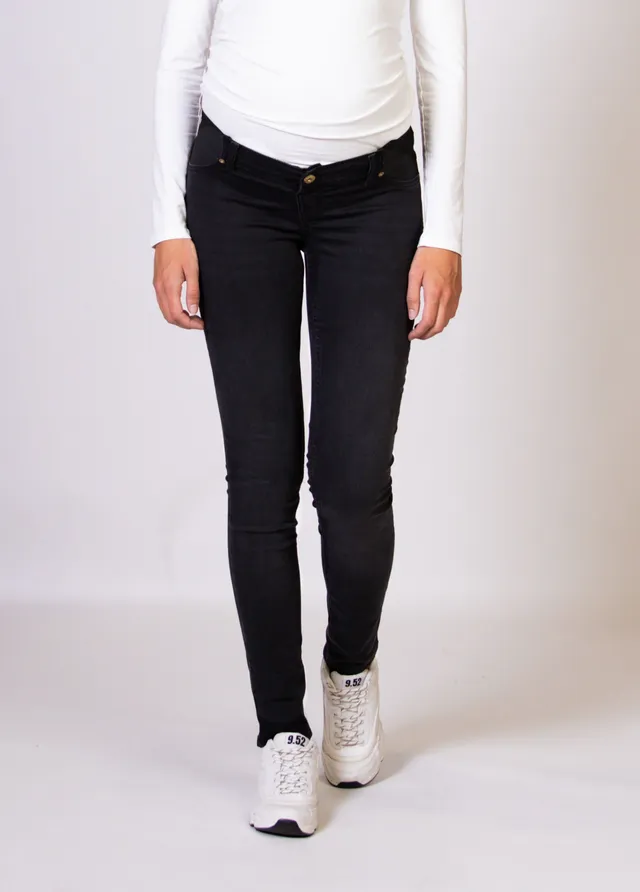 love2wait-emerald-skinny-umstandsjeans-charcoal-nachhaltig-dehnbar-bequem image 1