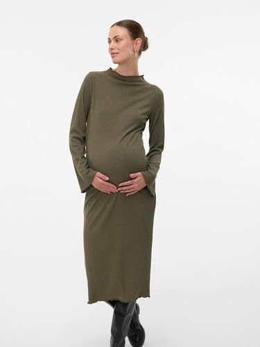 mamalicious-mlsadie-umstandskleid-mit-stehkragen-midi-l-nge-langarm image 7