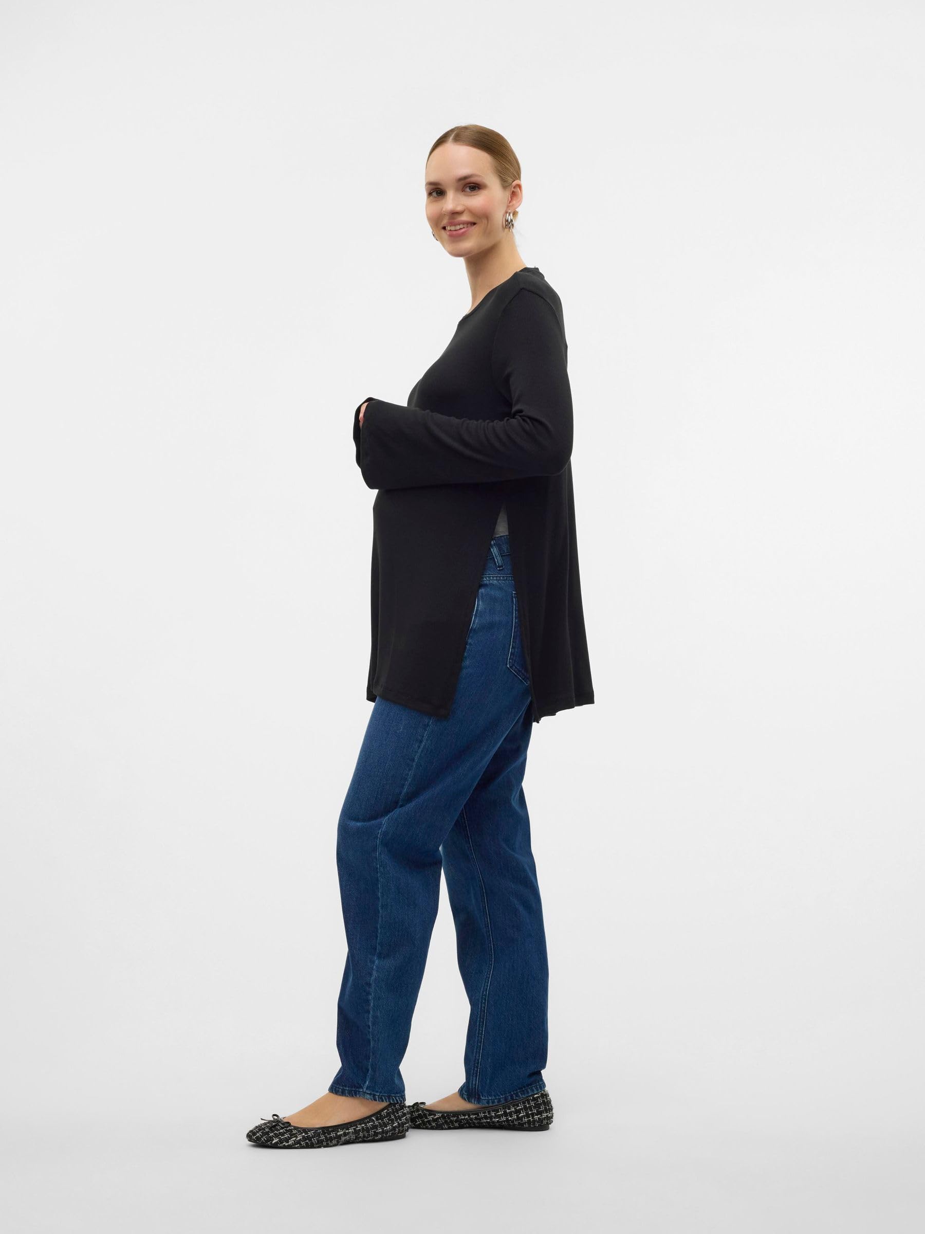 mamalicious-damen-top-normal-geschnitten-hoch-geschlossen-lang-rmlig-2-in-1-f-r- image 4