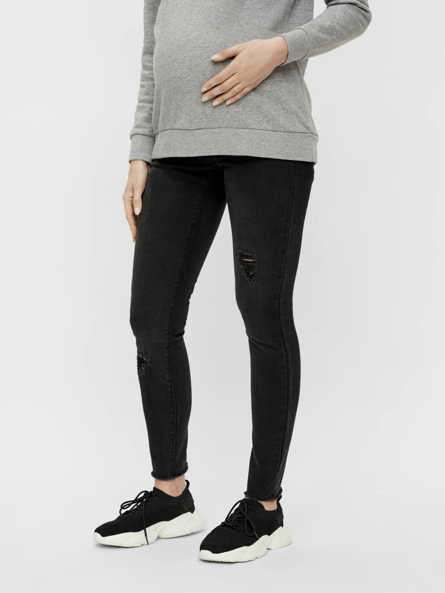 mamalicious-jeans-taragona-black-denim-umstandsjeans-mit-bauchband-31-32 image 2
