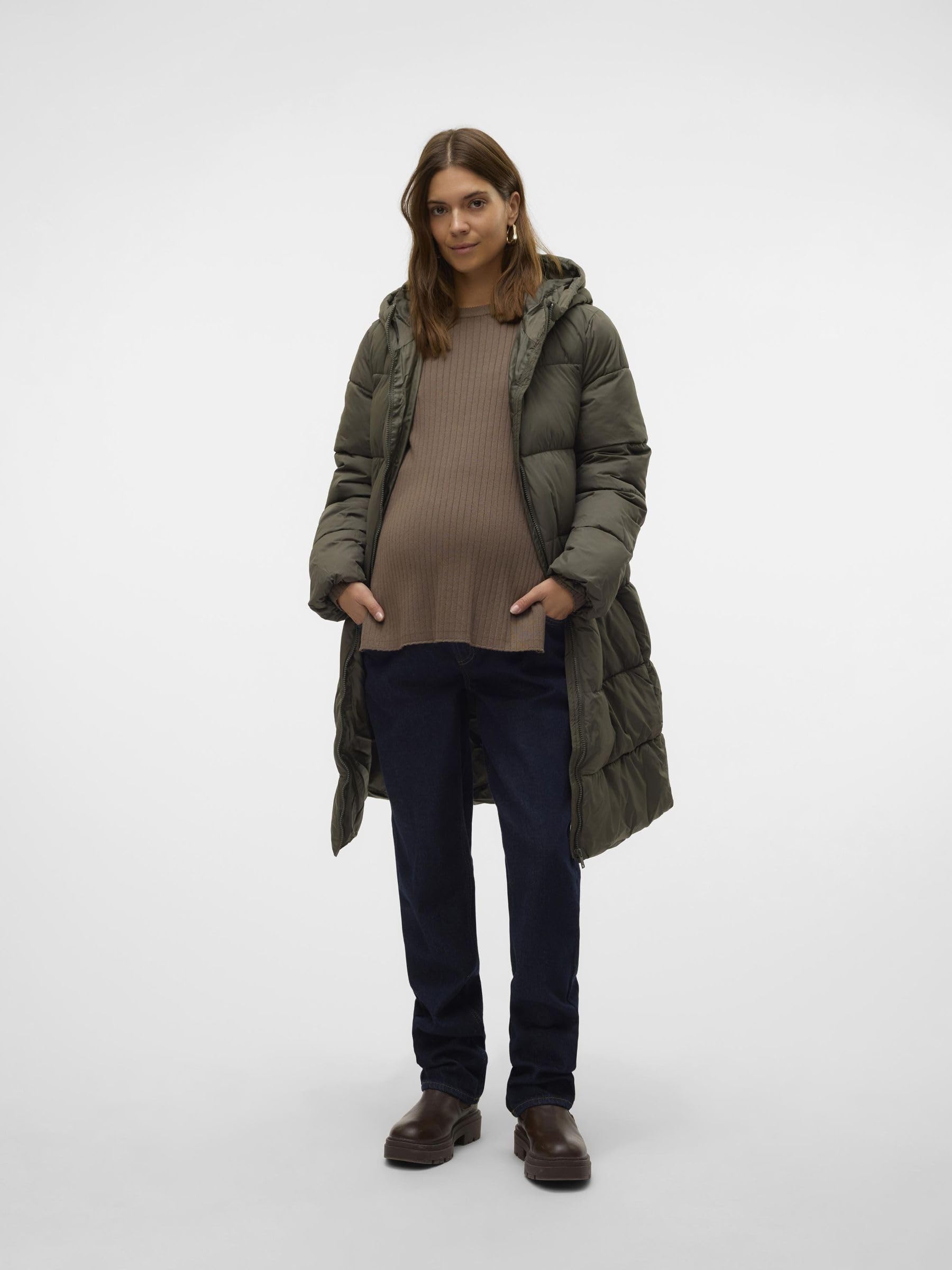 mamalicious-damen-jacke-mit-kapuze-und-elastischen-b-ndchen-knielang-rei-verschl image 6