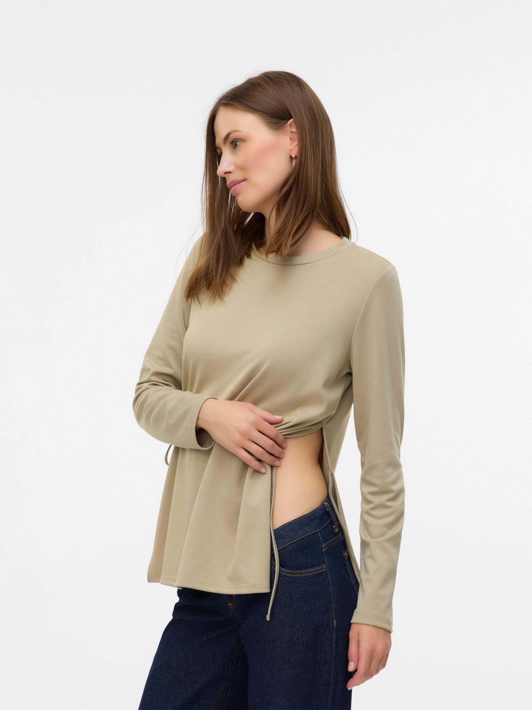 mamalicious-mlpilar-still-bluse-mit-rundhals-und-langarm-normal-geschnitten image 5