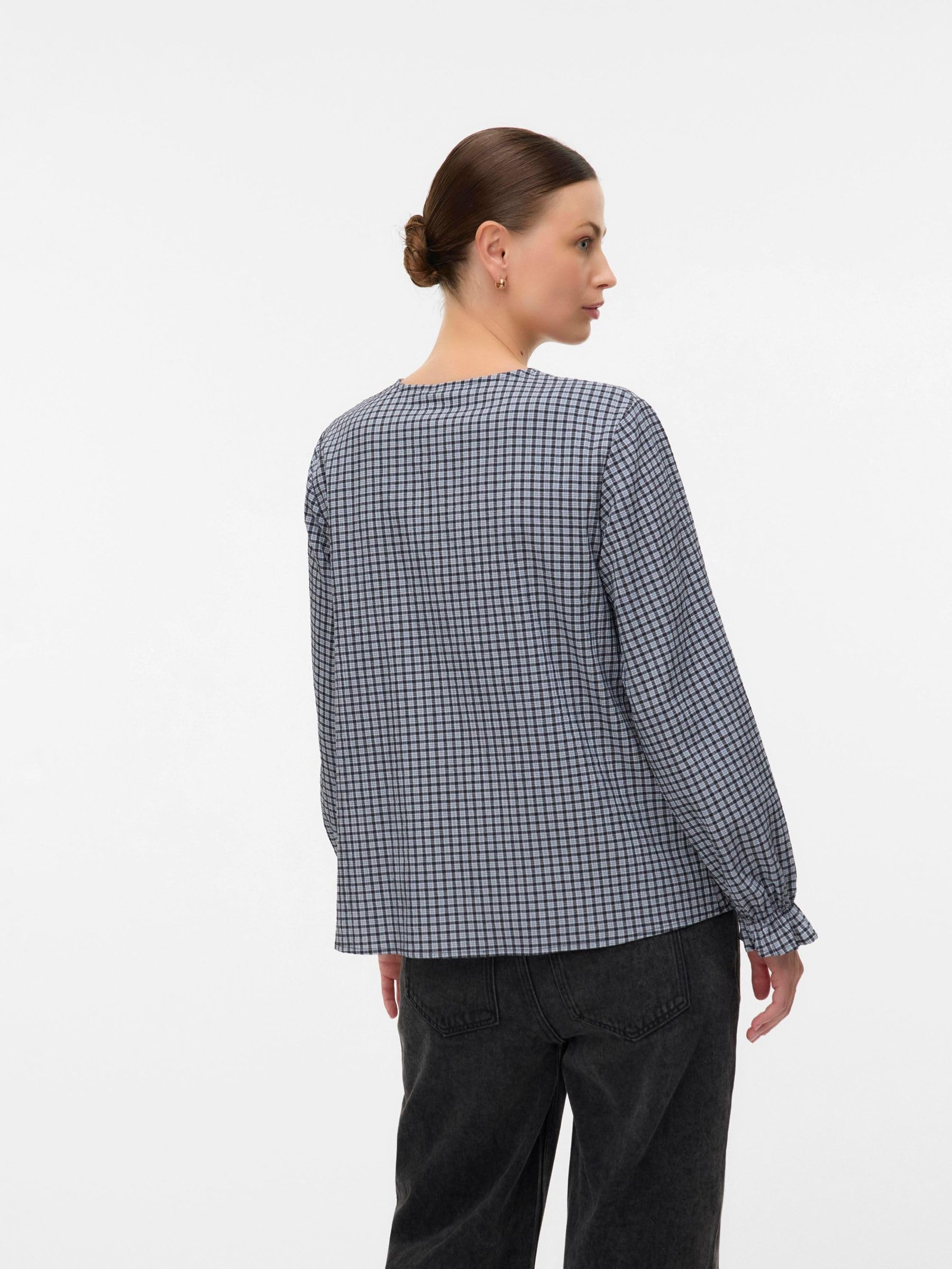 mamalicious-umstandsbluse-mit-rundhals-ballon-rmeln-und-rmelb-ndchen-mit-r-schen-2 image 4
