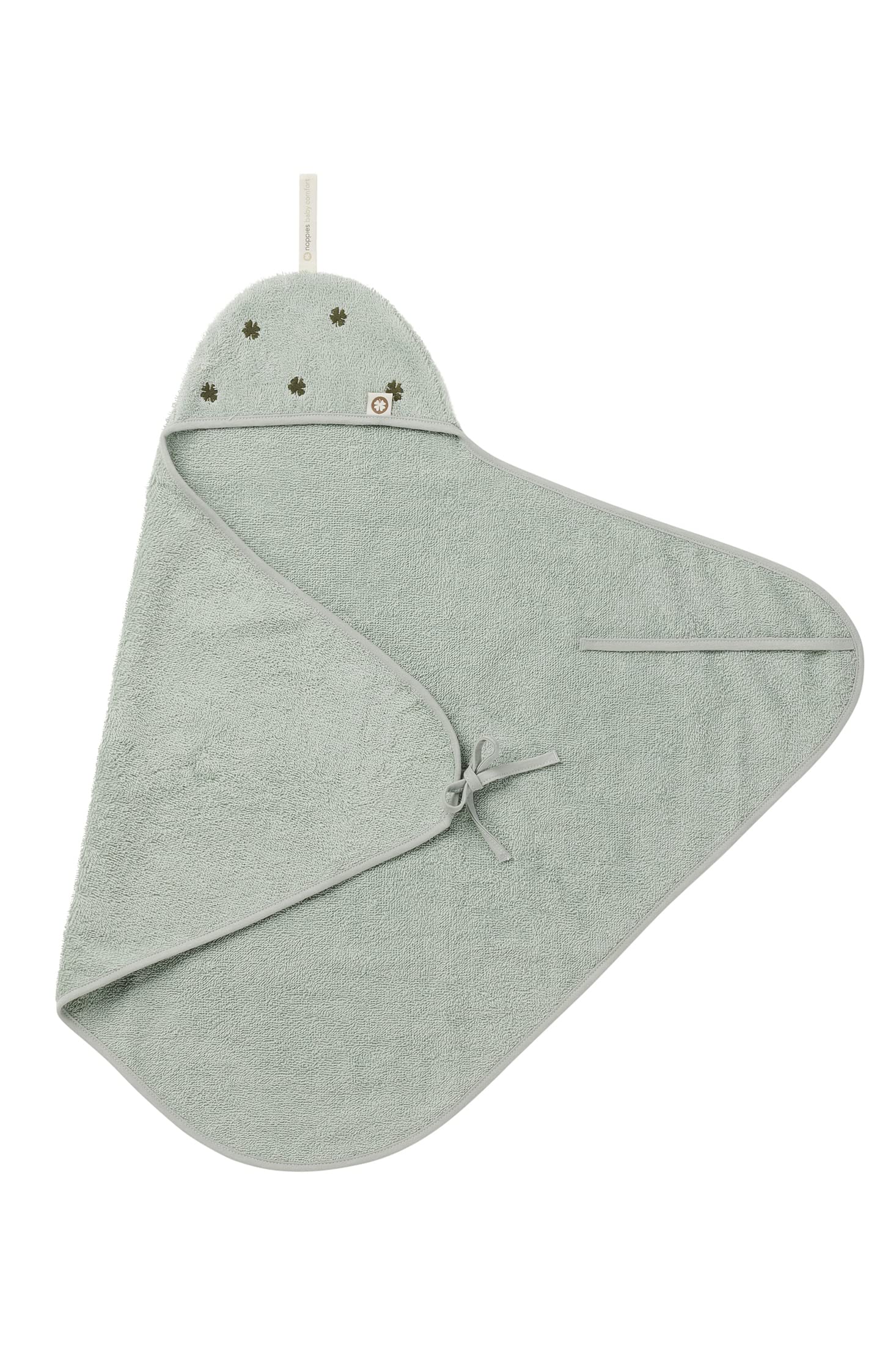 noppies-frottee-neugeborenen-wickeltuch-clover-aus-bio-baumwolle-mit-kapuze-puri image 7