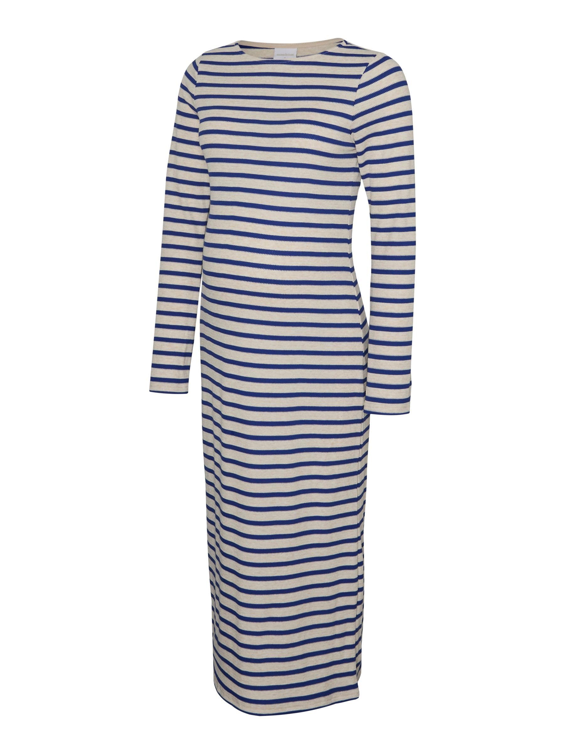mamalicious-mlwilla-umstandskleid-lang-rmeliges-midikleid-mit-u-boot-ausschnitt- image 1