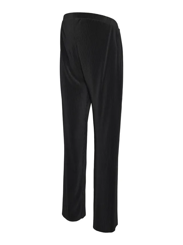 mamalicious-umstandshose-gerade-geschnitten-elastischer-taillenbund-bauchband image 1