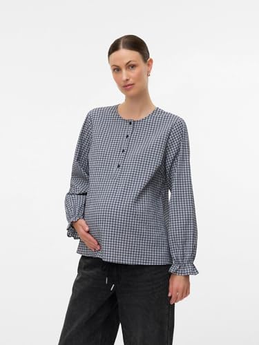 mamalicious-umstandsbluse-mit-rundhals-ballon-rmeln-und-rmelb-ndchen-mit-r-schen-2 image 8