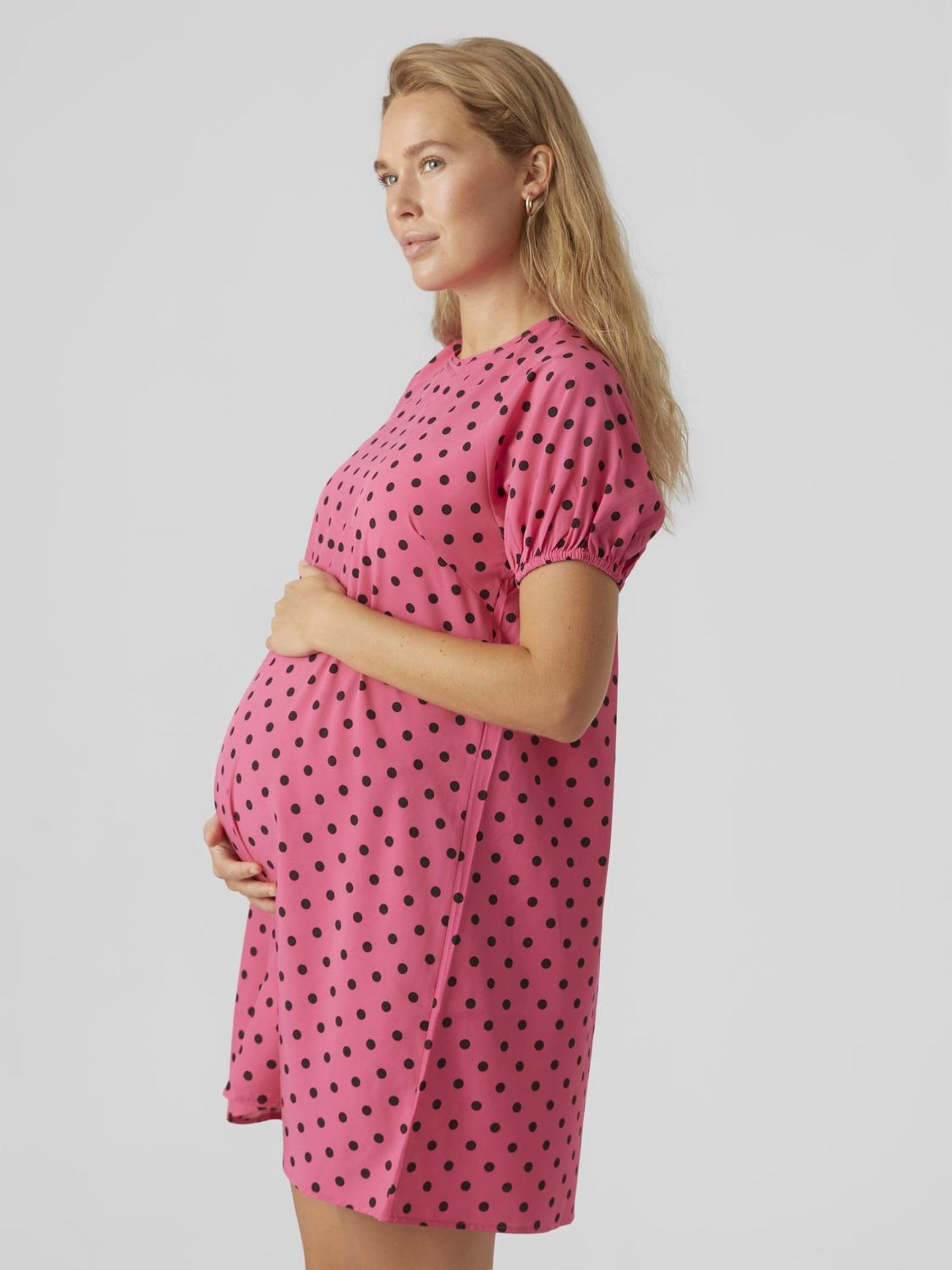 mamalicious-umstandskleid-mlsissel-rundhals-ballon-rmel-binderverschluss-allover image 2