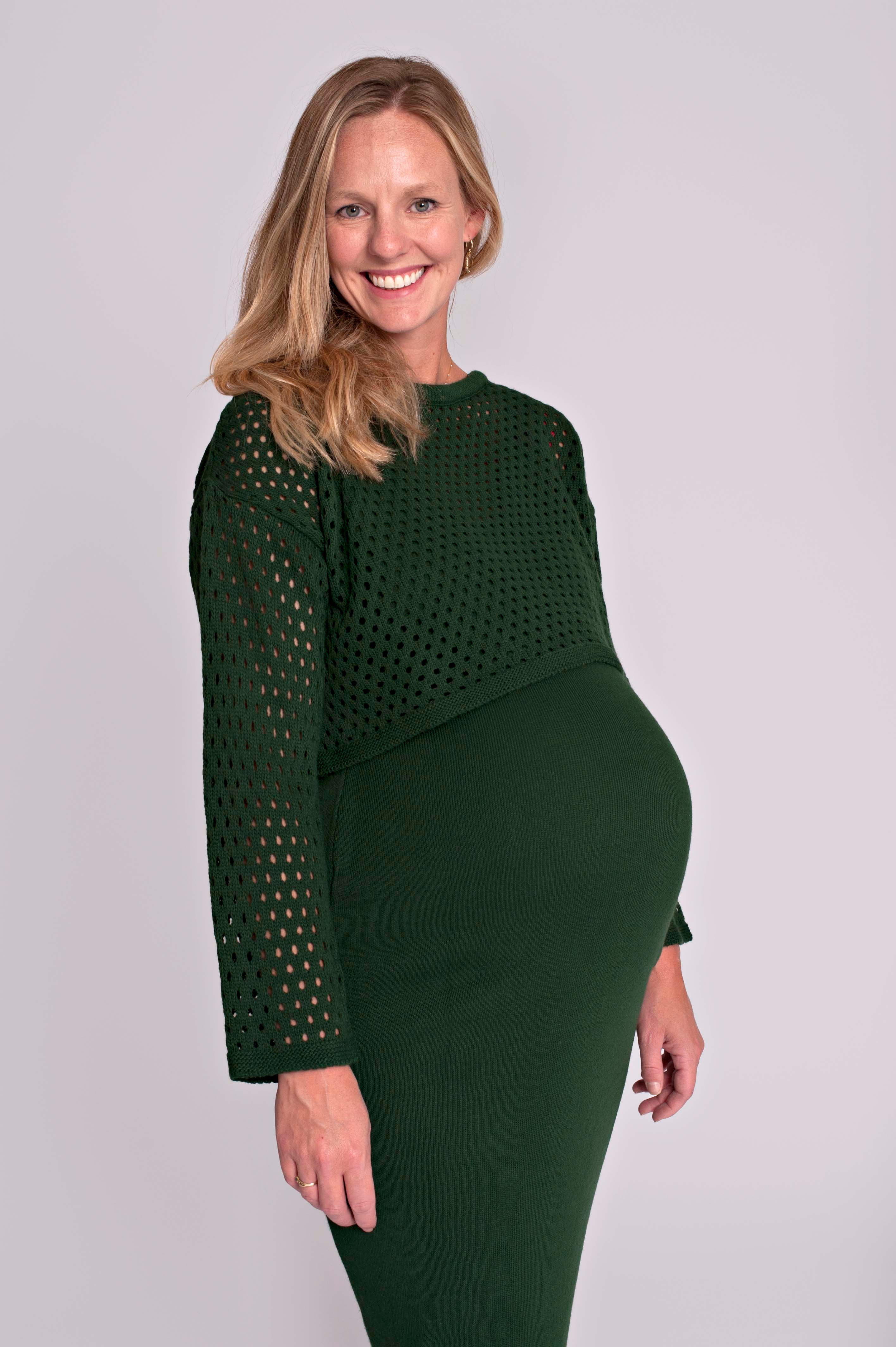 love2wait-twinset-kleid-mit-cropped-strickpullover-in-gr-n-modell-b999122 image 5