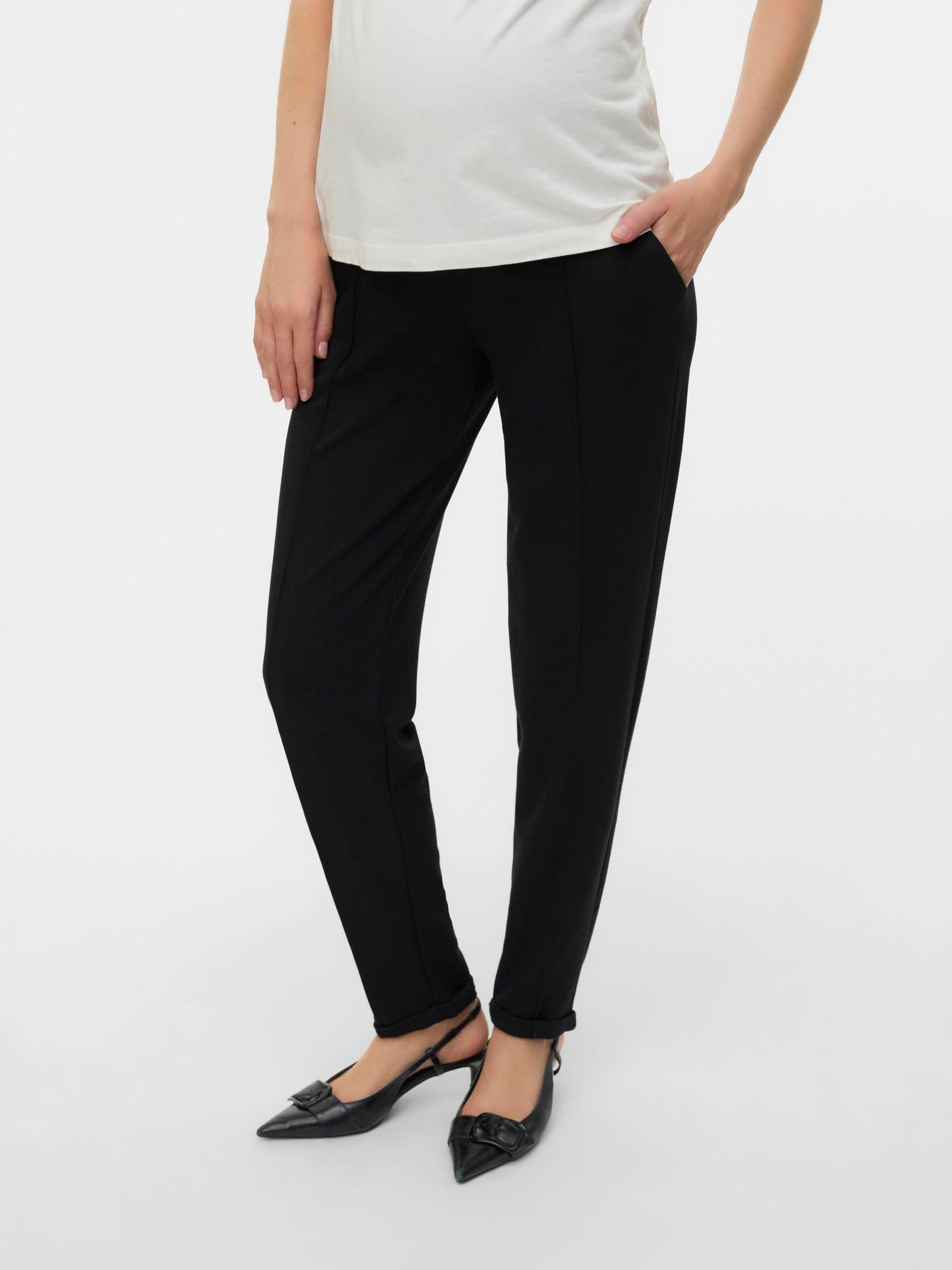 mamalicious-mlmila-umstands-hose-mit-hoher-taille-und-bauchband-normal-geschnitt-2 image 2
