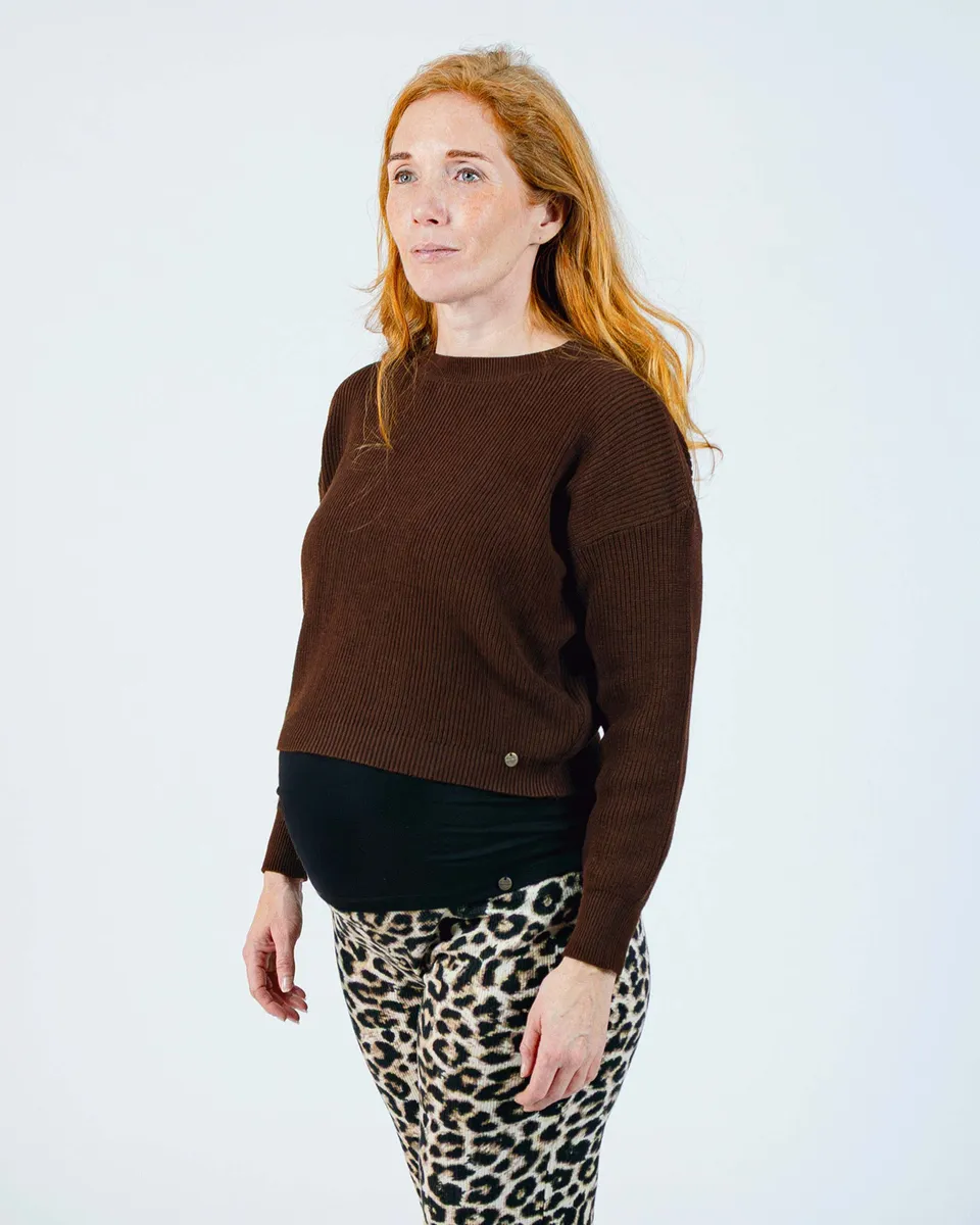 love2wait-knit-cropped-gebreites-crop-top-mit-langen-rmeln-brown image 1