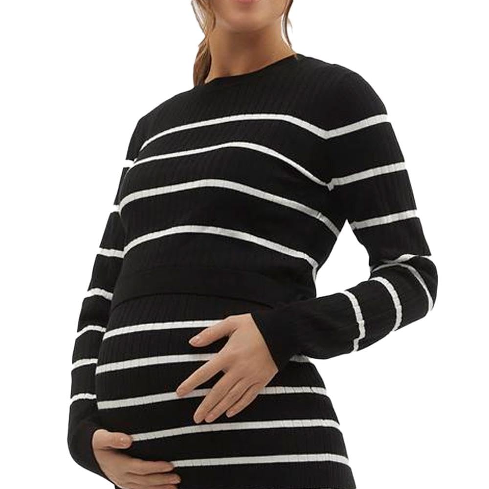 mamalicious-newsiv-umstands-pullover-schwarz-rundhalsausschnitt image 1