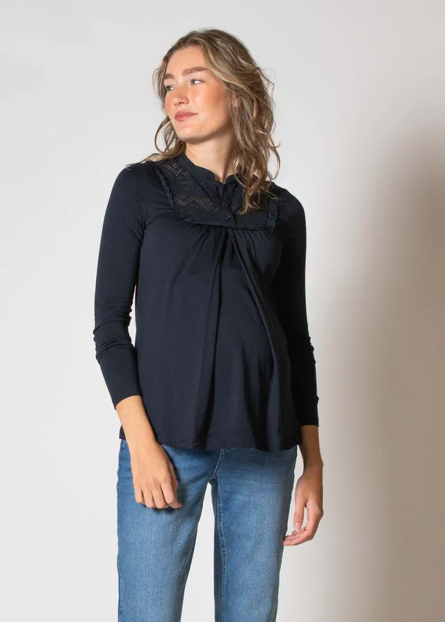 love2wait-shirt-l-sl-nursing-ecovero-langarm-stilloberteil-mit-versteckter-still image 1