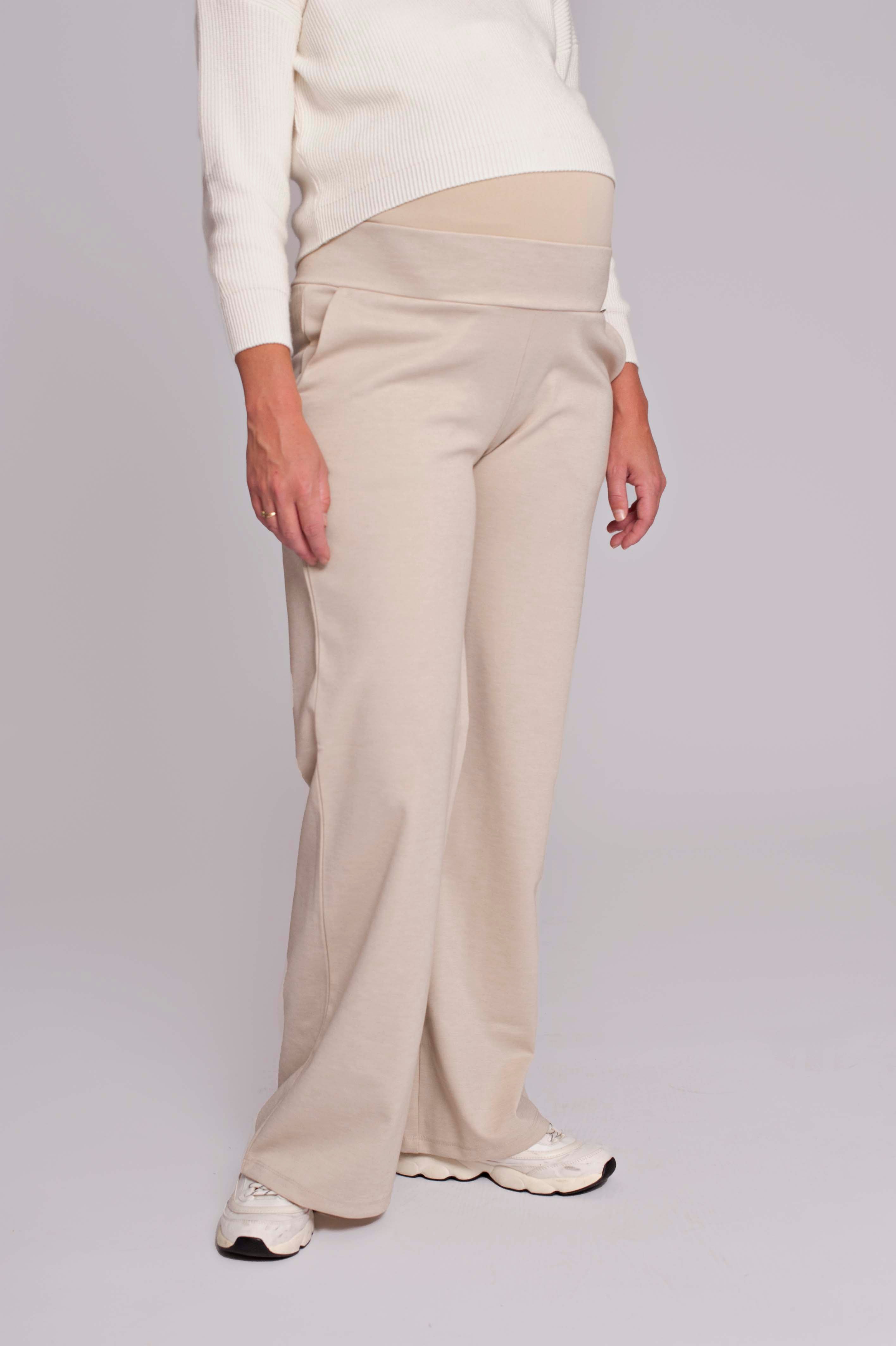 love2wait-umstandsbroek-wide-leg-mit-bauchband-clay image 3