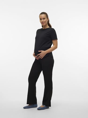 mamalicious-mlmila-damen-umstands-stoffhose-mit-elastischem-bund-pintuck-detail image 8