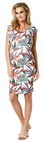 noppies-damen-kleid-ss-pascale-aop-umstandskleid-mit-tropischem-blattdruck-blanc image 7