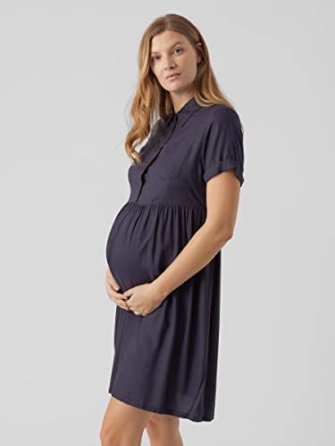 mamalicious-melani-lia-blusenkleid-kastanienbraun-umstandskleid-f-r-schwangersch image 7
