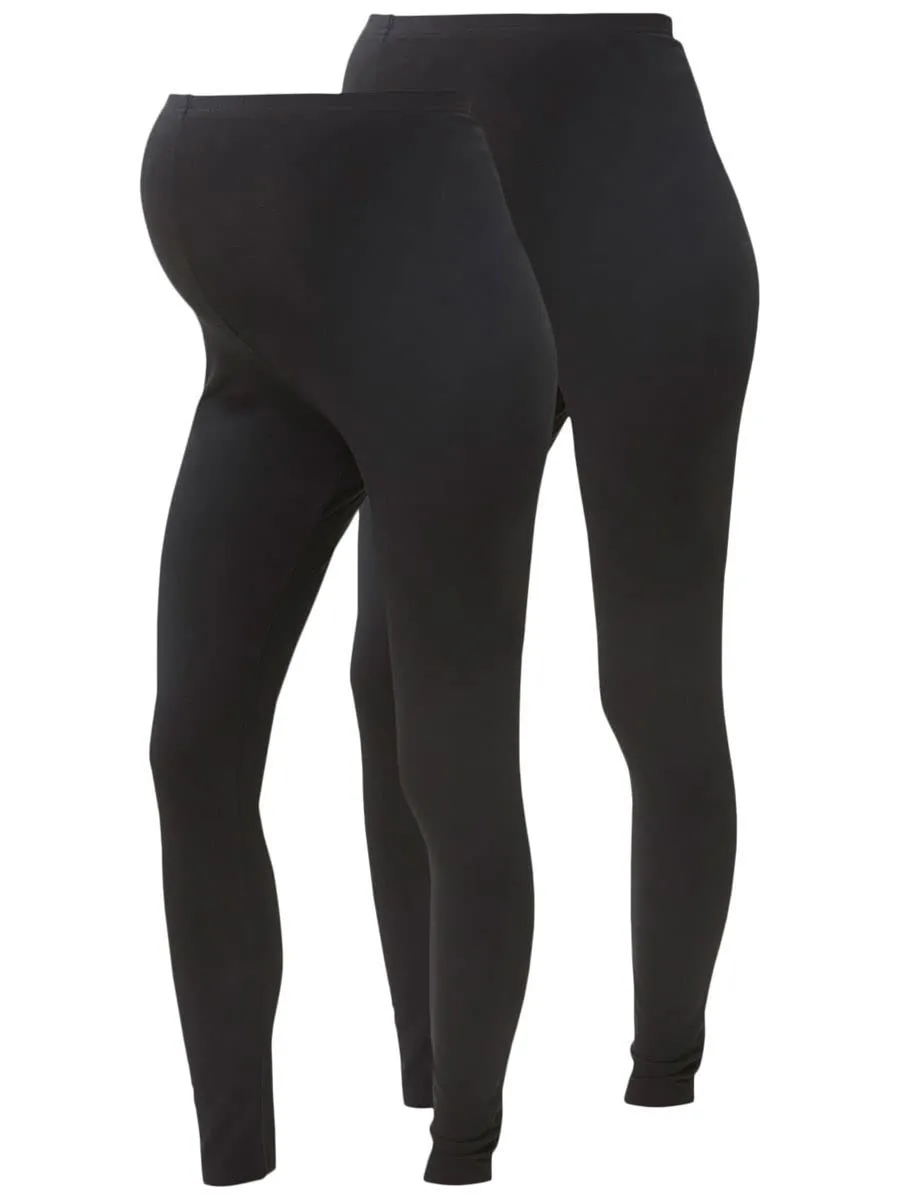 mamalicious-umstandsleggings-mllea-org-long-legging-2er-pack-schwarz image 1