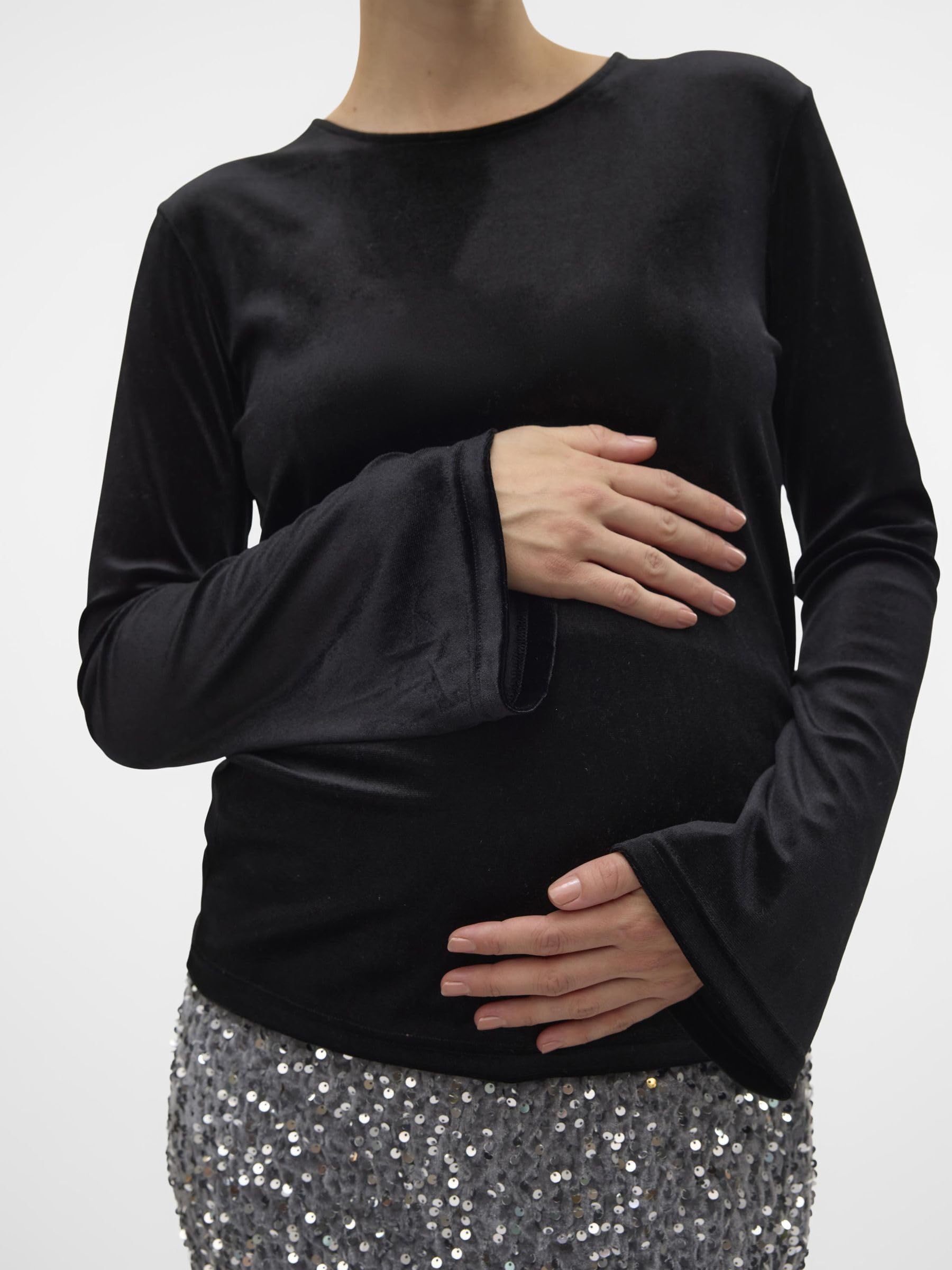 mamalicious-stilltop-mlpilar-mit-rundhalsausschnitt-lang-rmelig-normal-geschnitt image 6