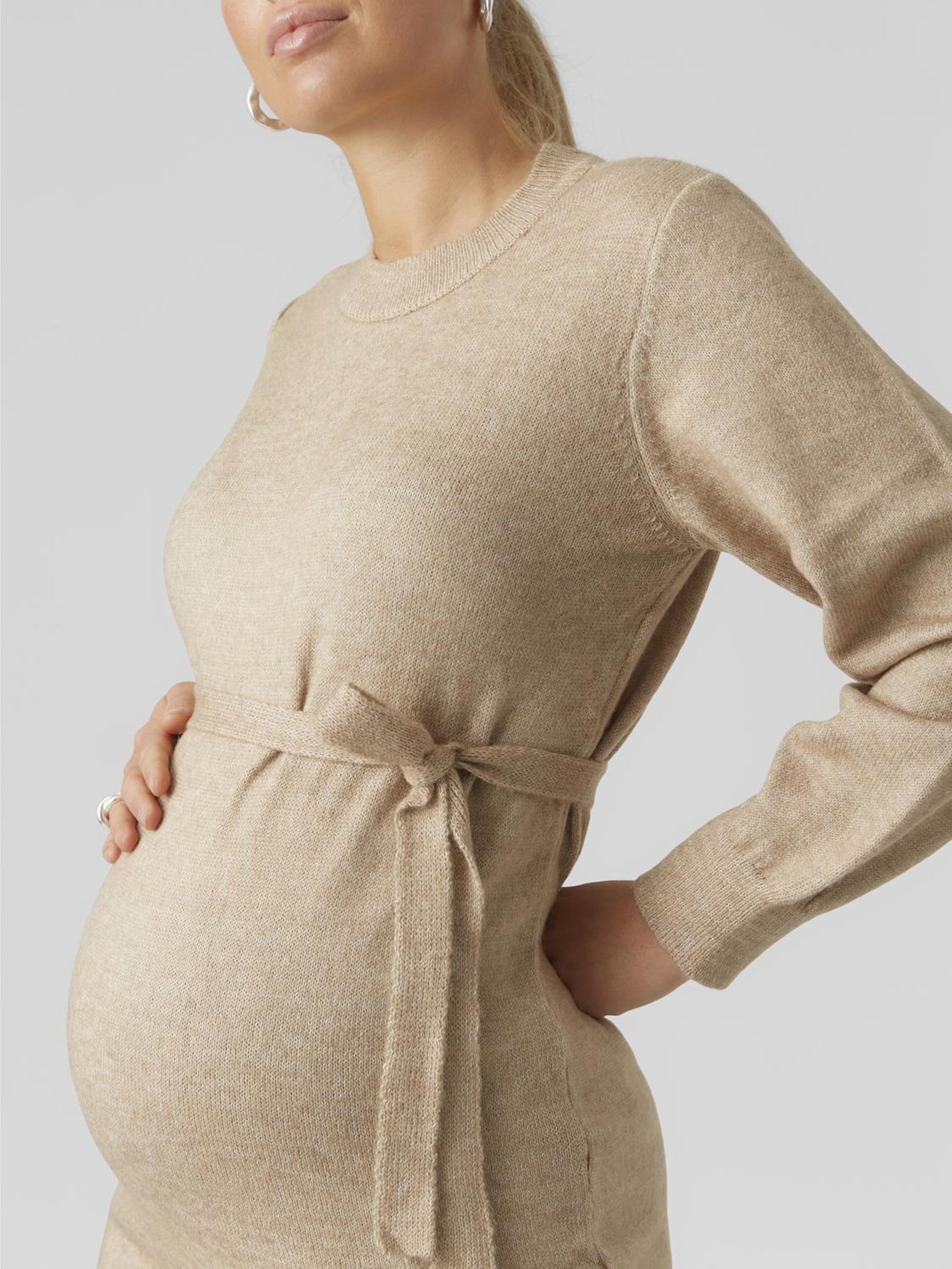 mamalicious-strickkleid-mlnewanne-umstandskleid-rundhals-bindeg-rtel image 5