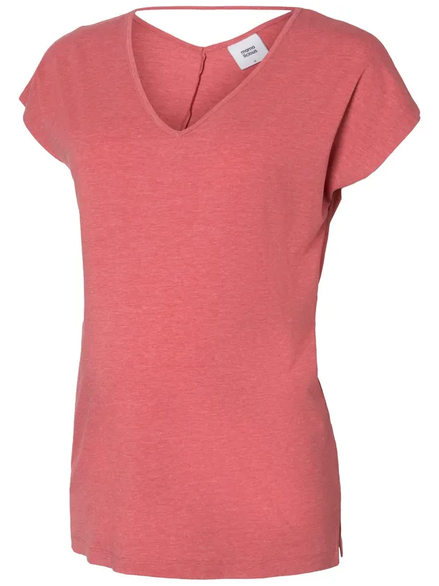 mamalicious-mlellie-s-s-v-neck-jersey-top-a-umstandstop image 1