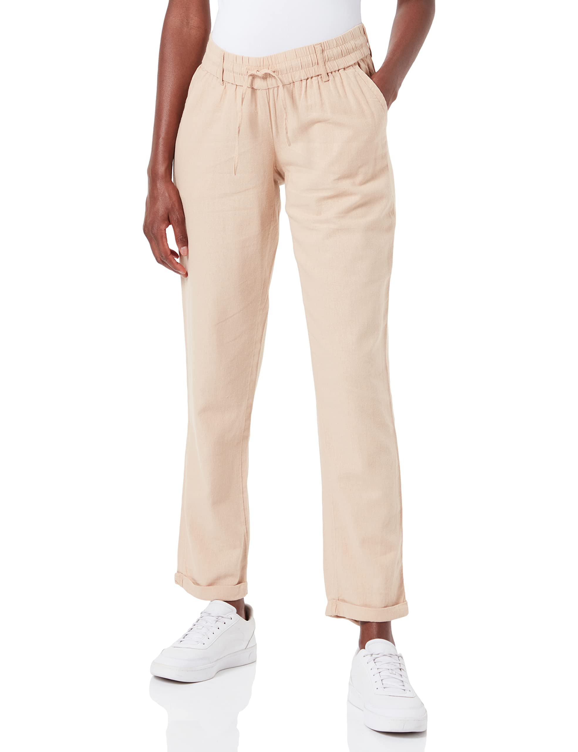 mamalicious-damen-mlbeach-woven-string-pant-hose-umstandshose-mit-tunnelzug image 2