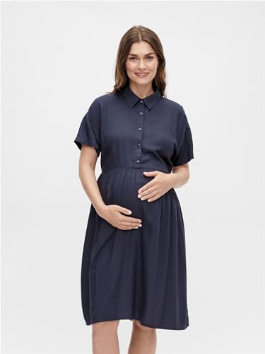 mamalicious-mlmercy-lia-s-s-wo-abk-dress-2f-a-solid-umstands-hemdkleid-aus-ecove image 8