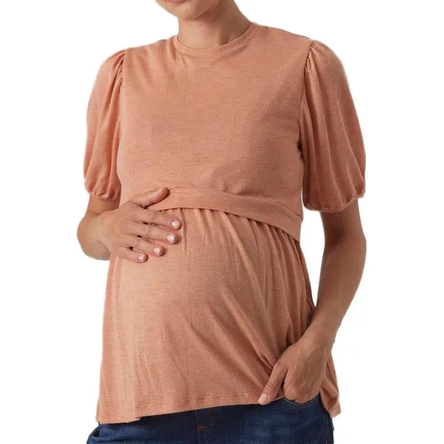mamalicious-anabella-umstands-und-stilltop-kurz-rmelig-terracotta image 1