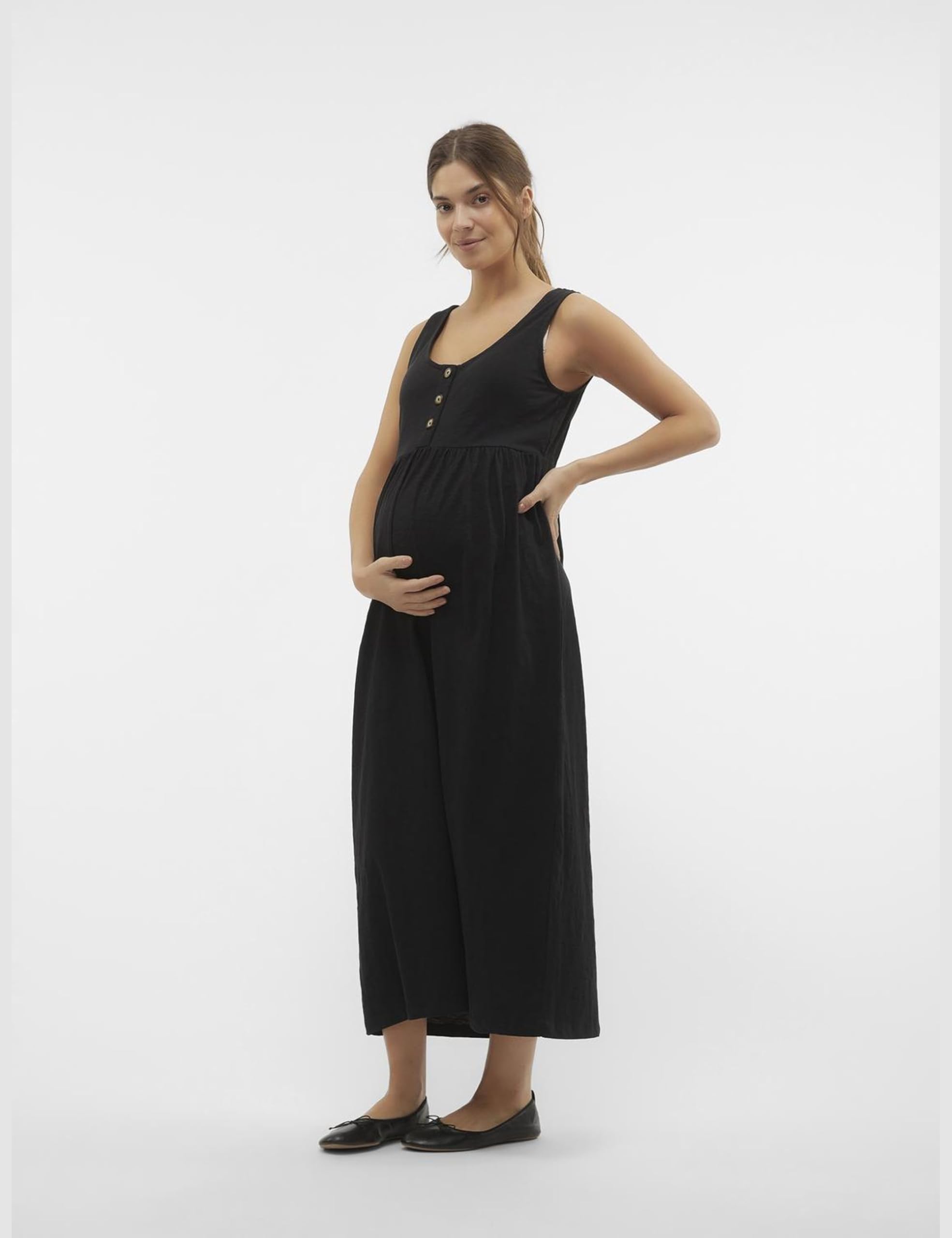 mamalicious-damen-kleid-mlevi-lia-sl-jrs-ankle-dress-rmellos-100-baumwolle image 2