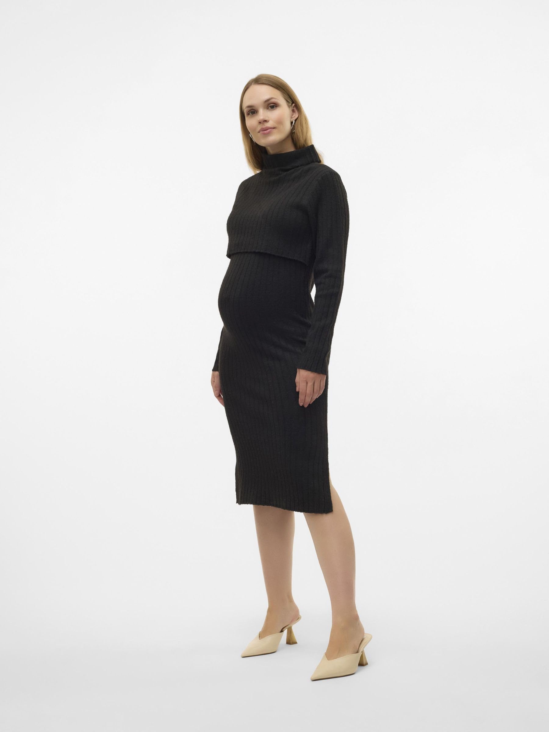 mamalicious-mlsuniva-june-ls-knit-midi-dress-2f-noos-langarm-strickkleid-in-midi image 6