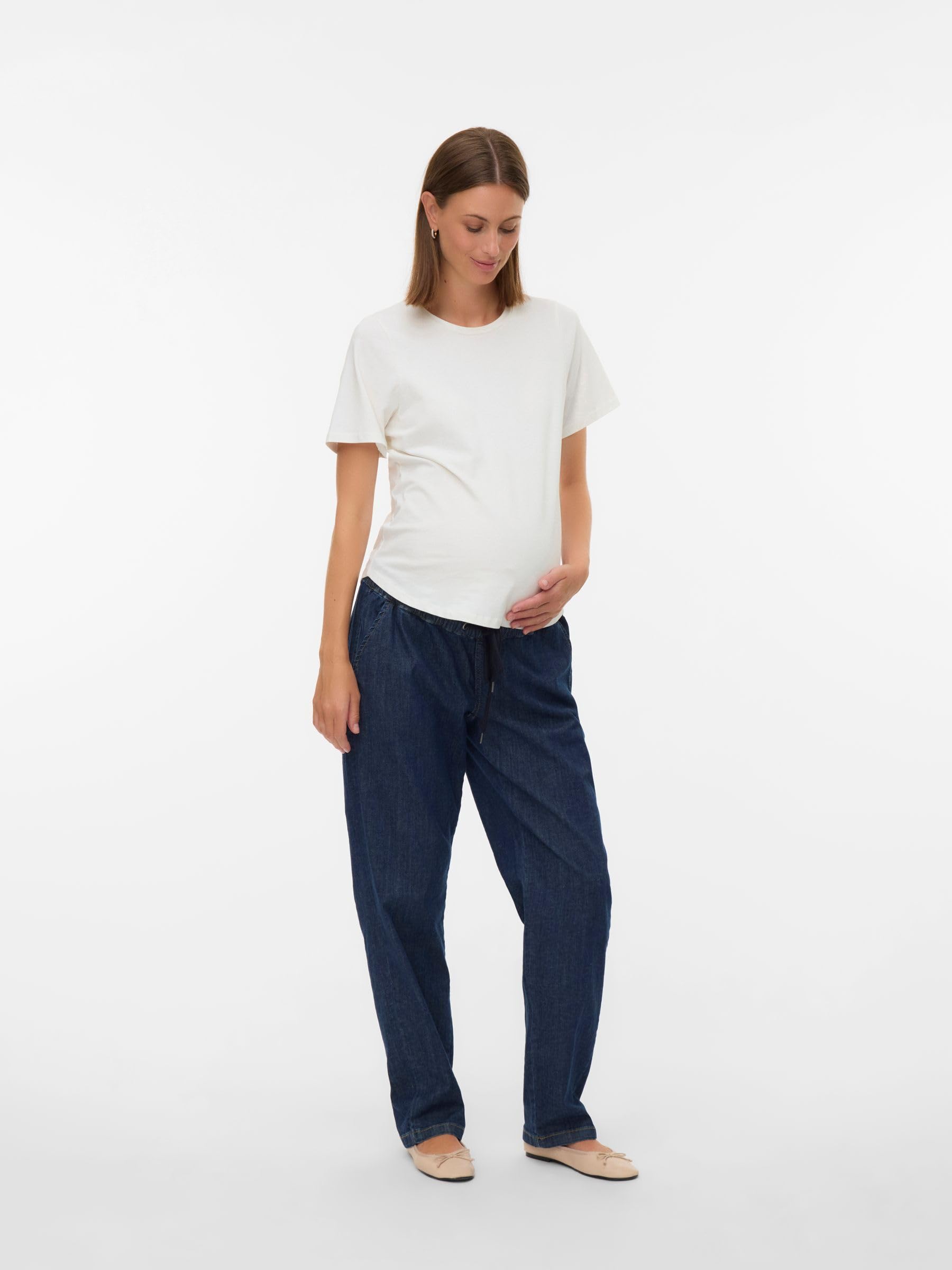 mamalicious-umstandsbluse-mit-rundhals-und-kurzarm-normal-geschnitten-schwarz image 4