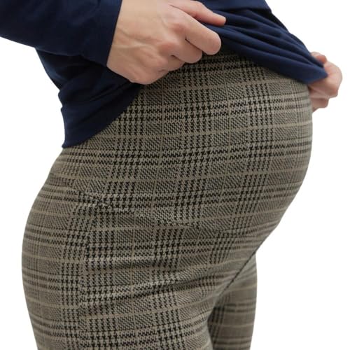 mamalicious-nabi-damenhose-grau-kariert-umstandshose-mit-elastischem-bund-und-ka image 7
