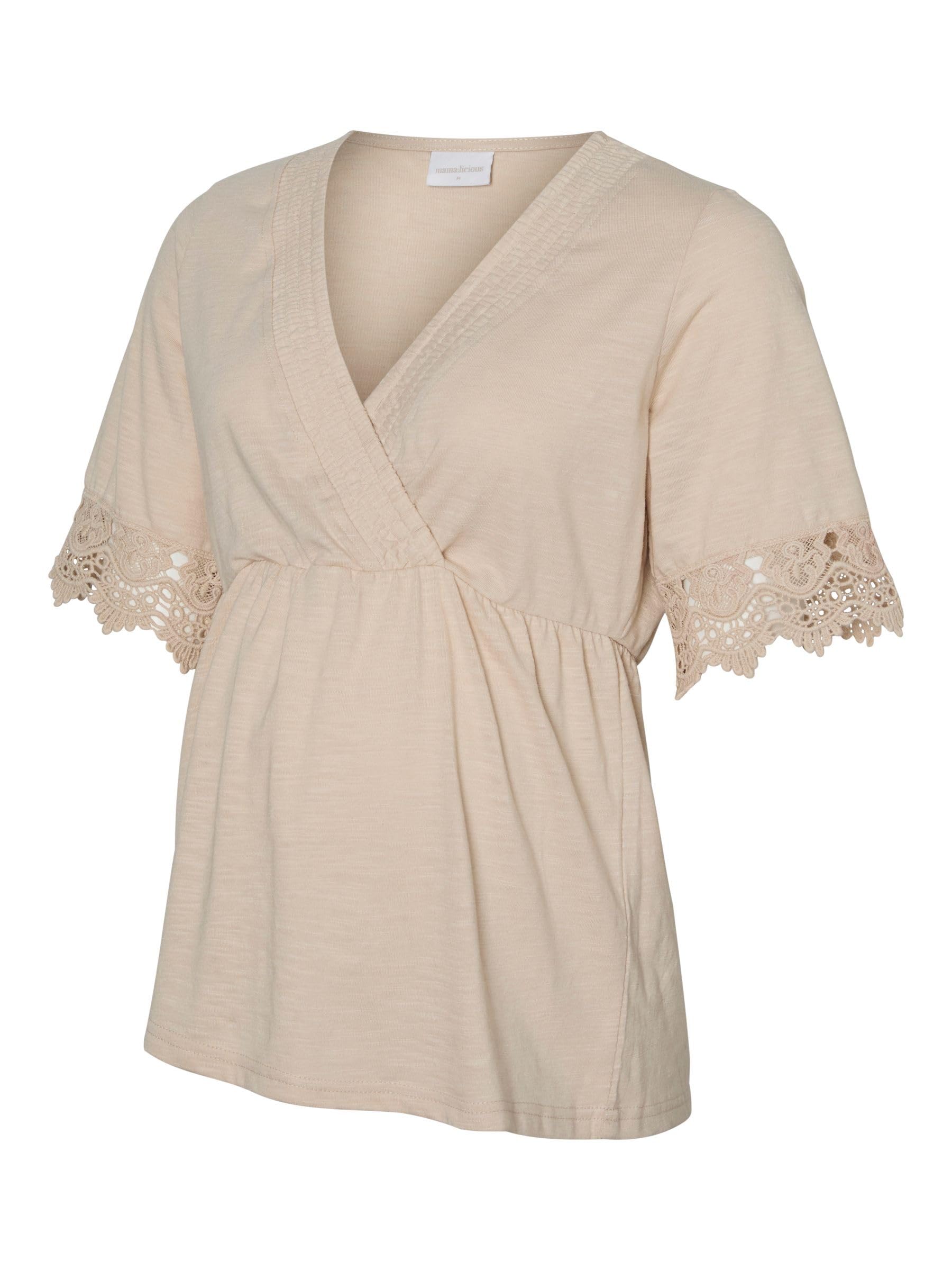mamalicious-mlpilar-umstandsbluse-2-in-1-stilltop-v-ausschnitt-halbarm-wickeleff image 1