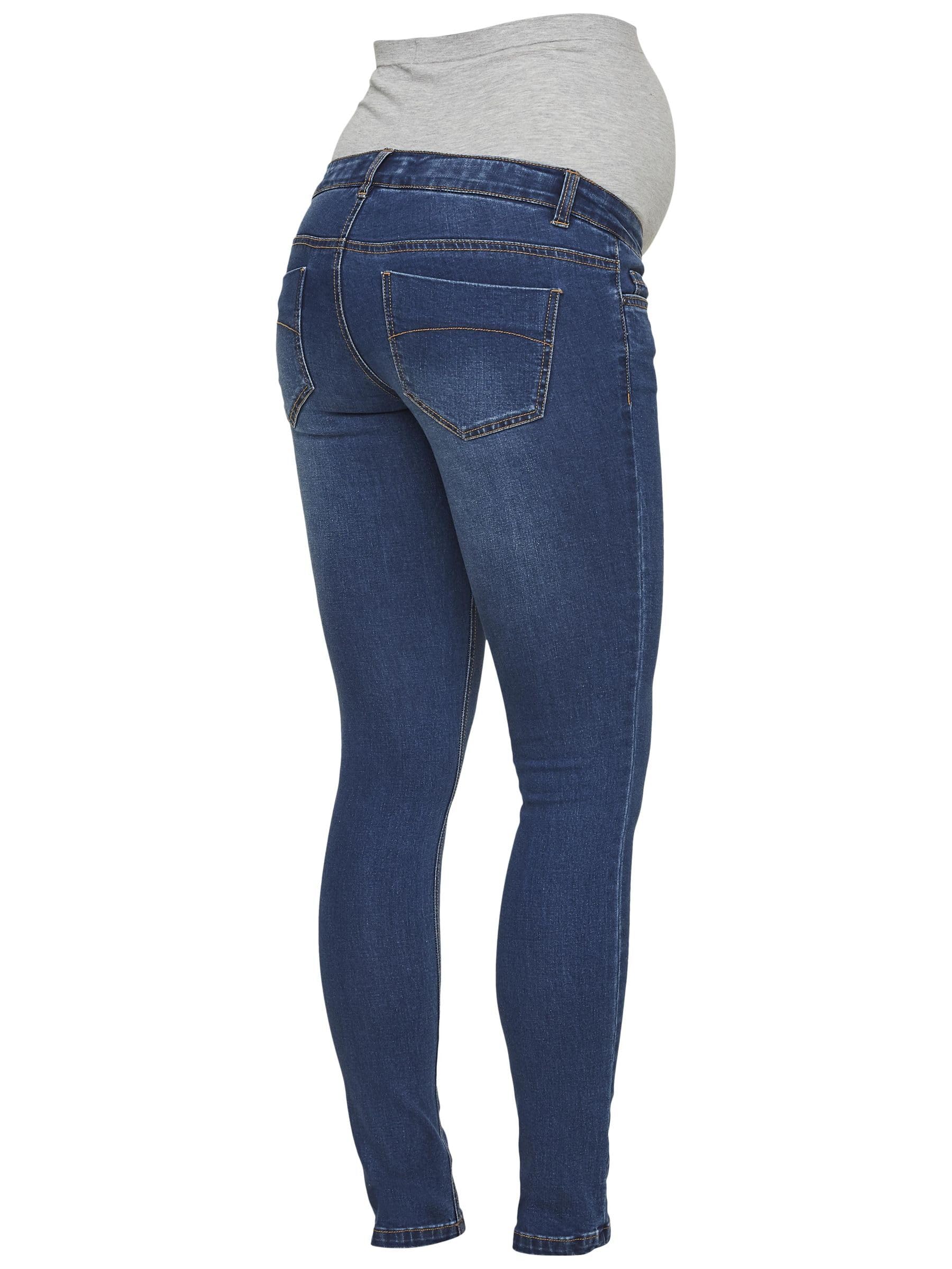 mamalicious-umstandshose-mllola-slim-blue-jeans-schmale-jeans-mit-jersey-bauchba image 3
