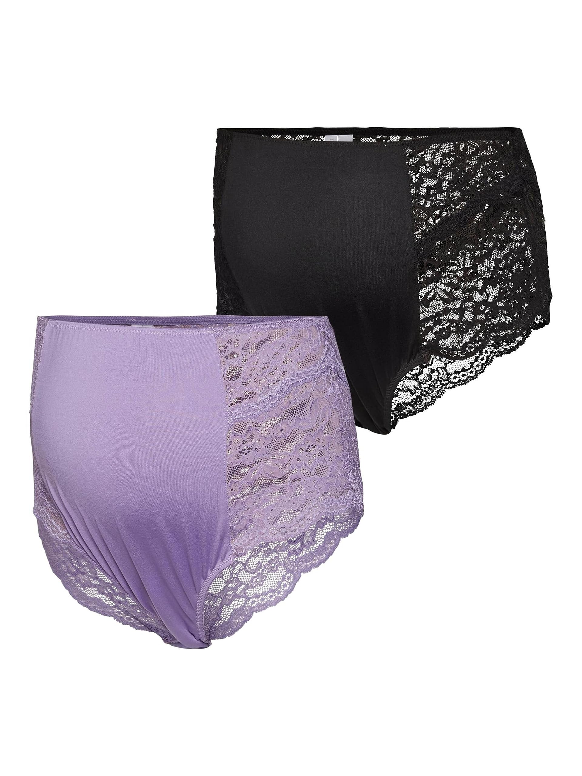 mamalicious-senia-umstands-und-stillpanty-schwarz-helllila-xs image 1