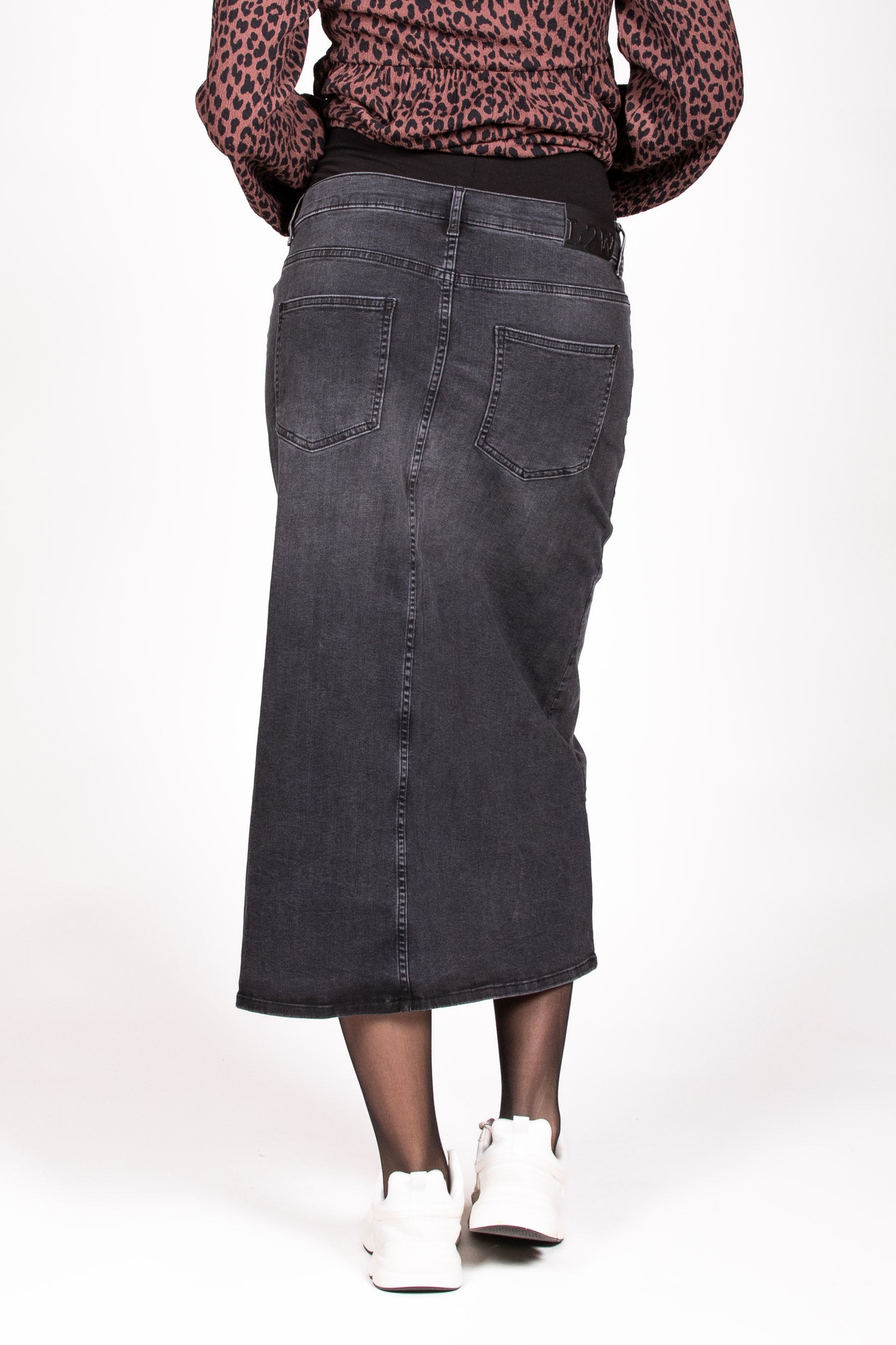 love2wait-langer-jeansrock-denim-split-umstands-maxirock-mit-schlitz-charcoal image 4