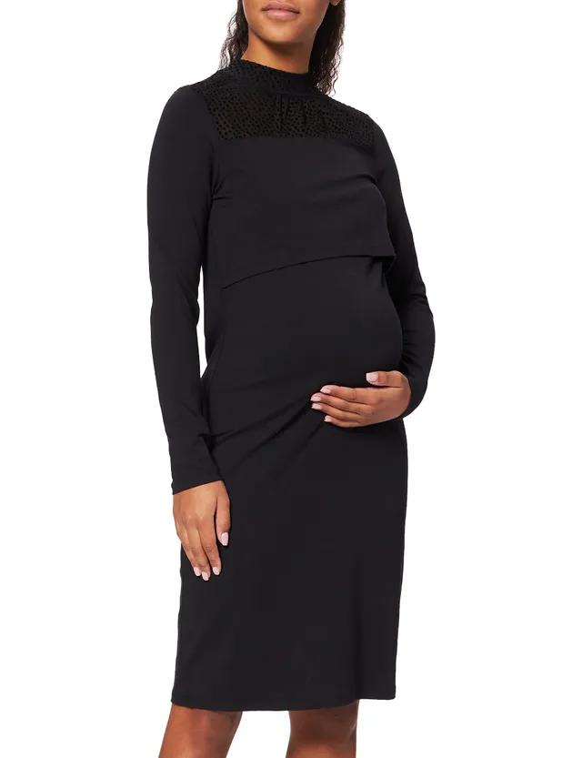 noppies-umstandskleid-jordan-langarm-stillkleid-mit-netzausschnitt-und-tupfen-do image 1