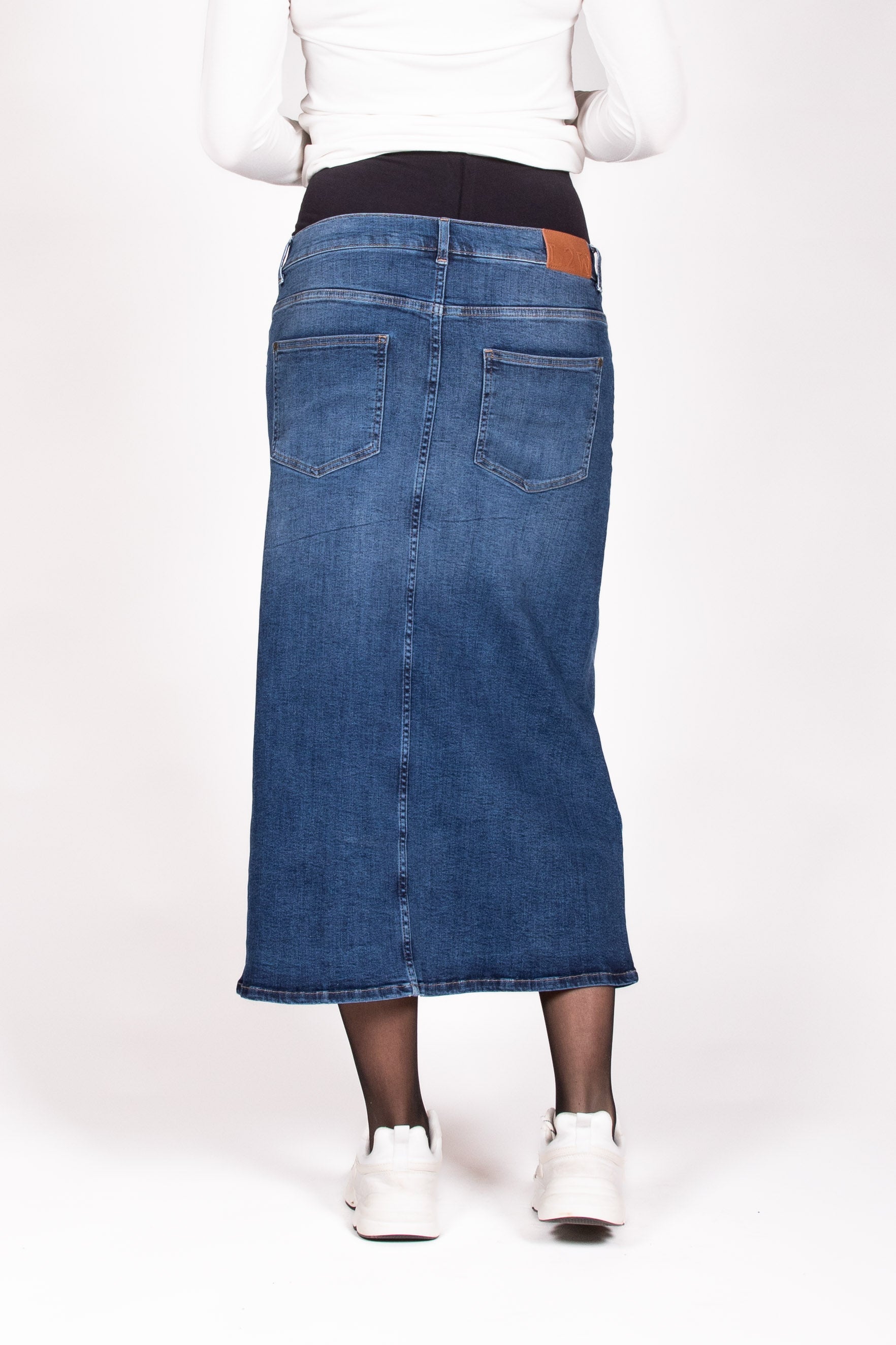 love2wait-long-skirt-denim-split-stone-wash-langer-jeansrock-mit-schlitz-umstand image 3