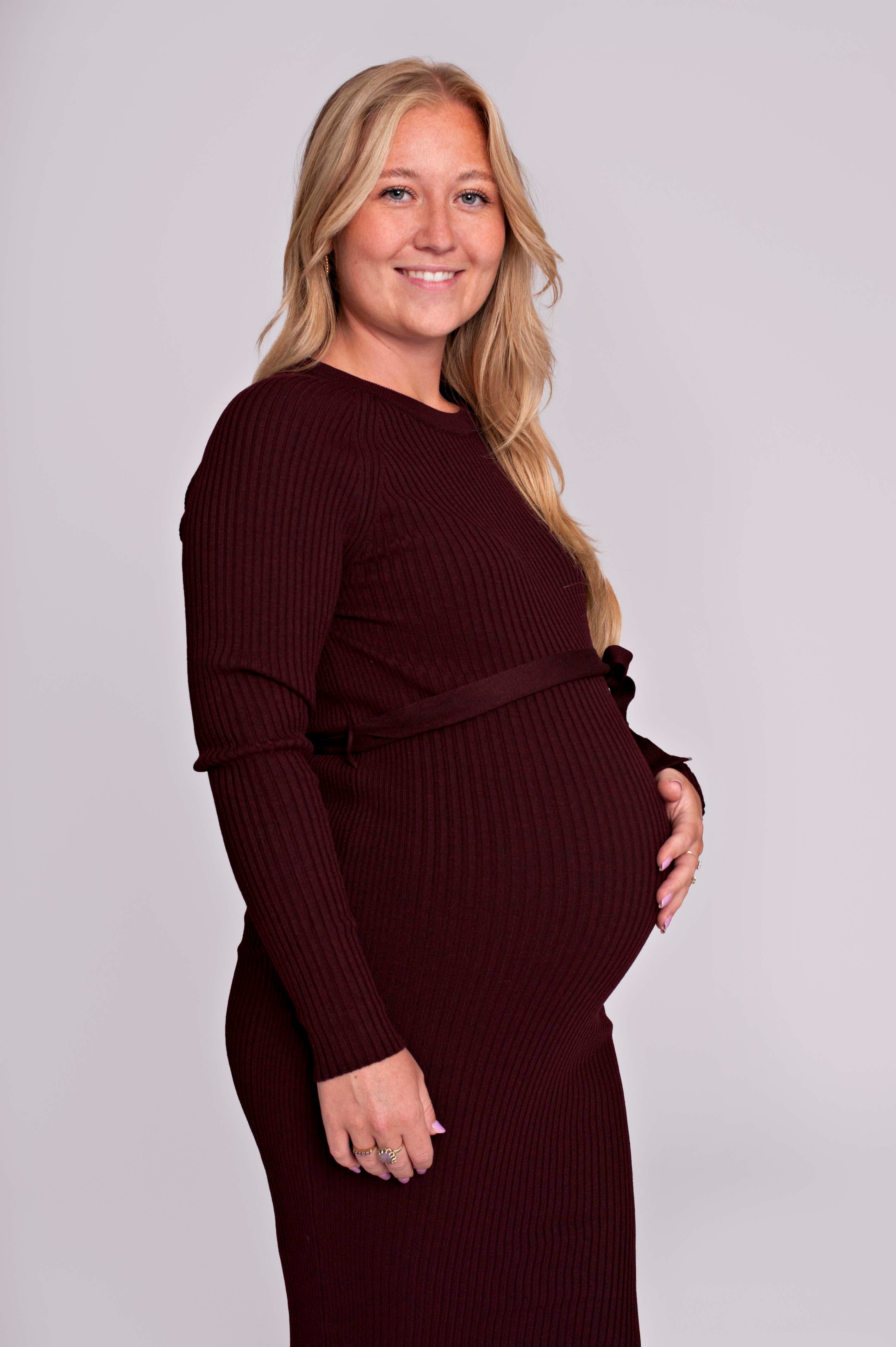 love2wait-dress-knit-belt-long-sleeves-gebreites-umstandskleid-in-burgundy-mit-c image 5