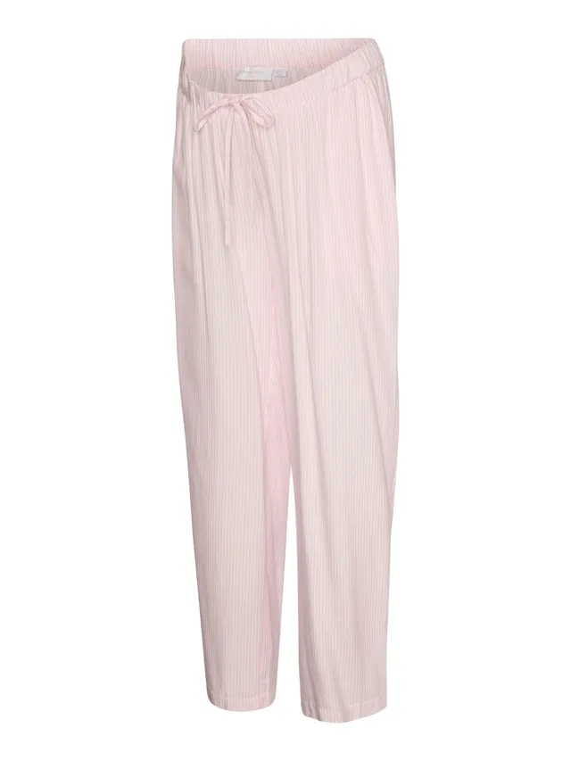 mamalicious-umstandshose-mit-weitem-beinschnitt-mid-rise-kordelzug-und-bauchband image 1