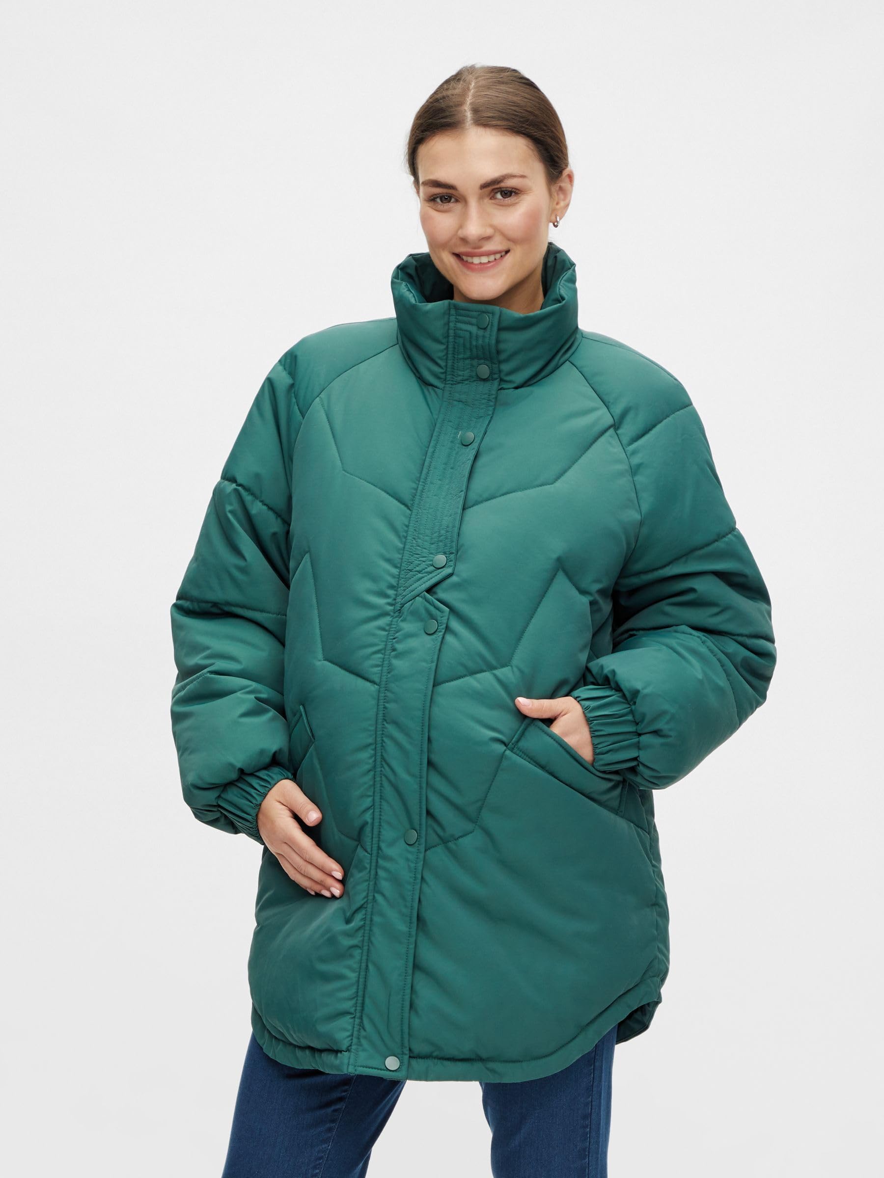 mamalicious-damen-umstandsjacke-mlerza-padded-a-mit-stehkragen-und-rei-verschlus image 2