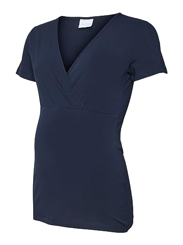 mamalicious-damen-umstandsshirt-mlpilar-2er-pack-wickeloptik image 6