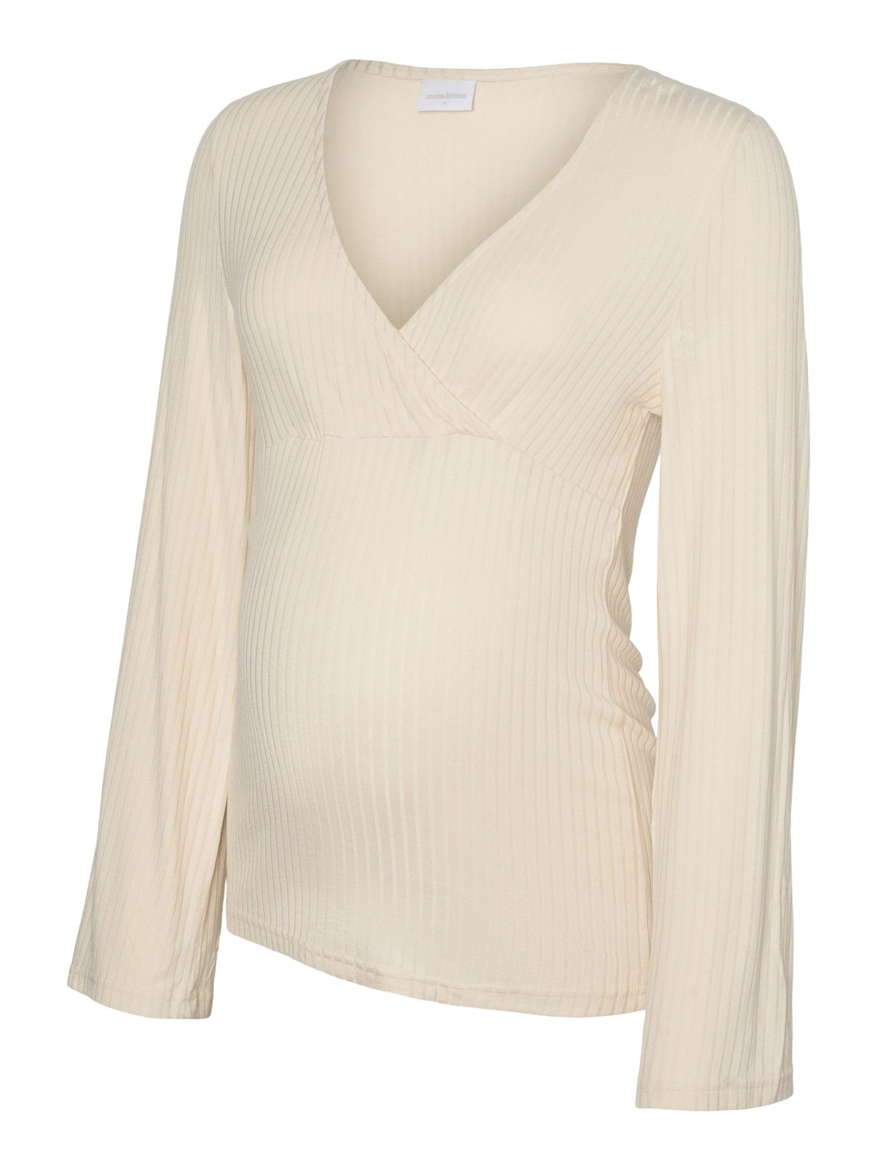 mamalicious-damen-stillbluse-mlpilar-normal-geschnittene-langarm-bluse-mit-v-aus image 1